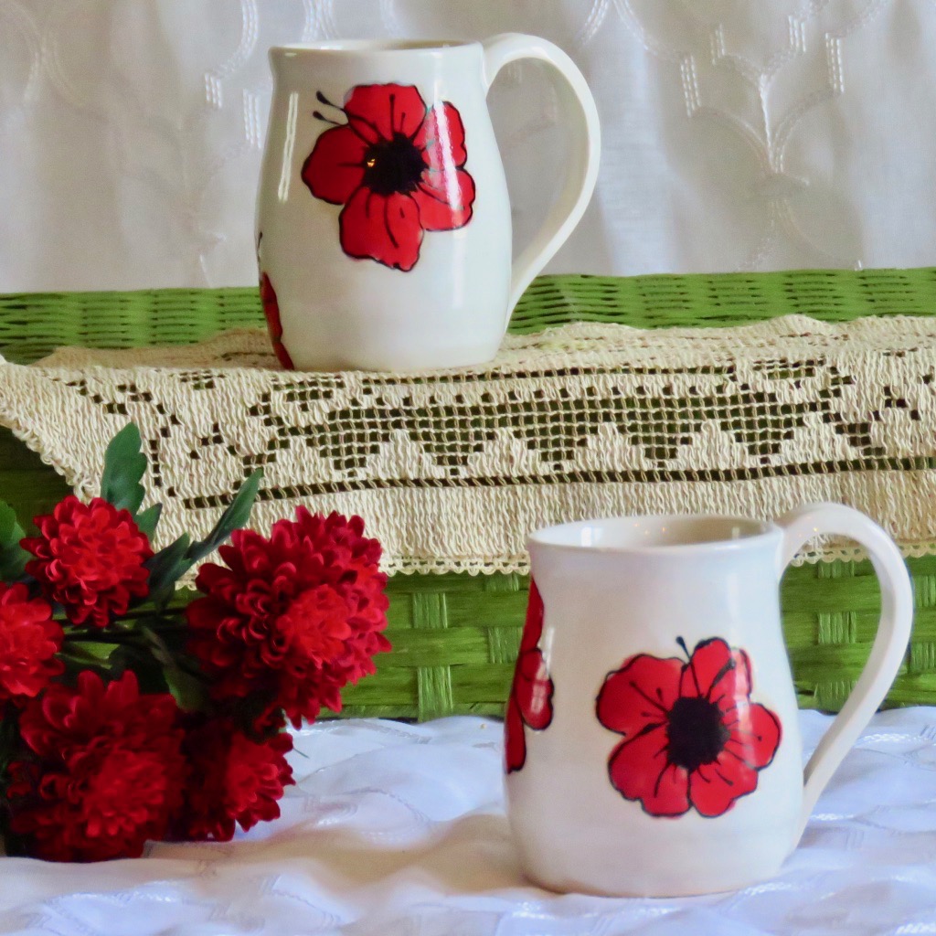 poppy coffee mug