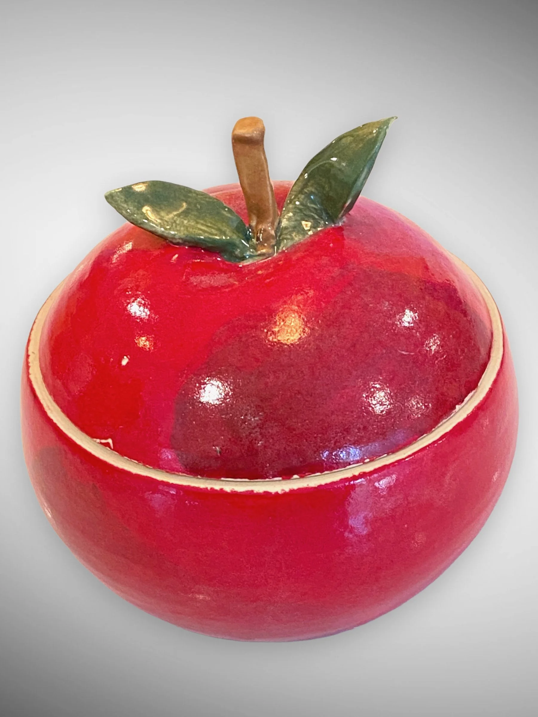 Ceramic Apple Jar, Small Apple Jar, Handmade Ceramic Apple Jar — Karen