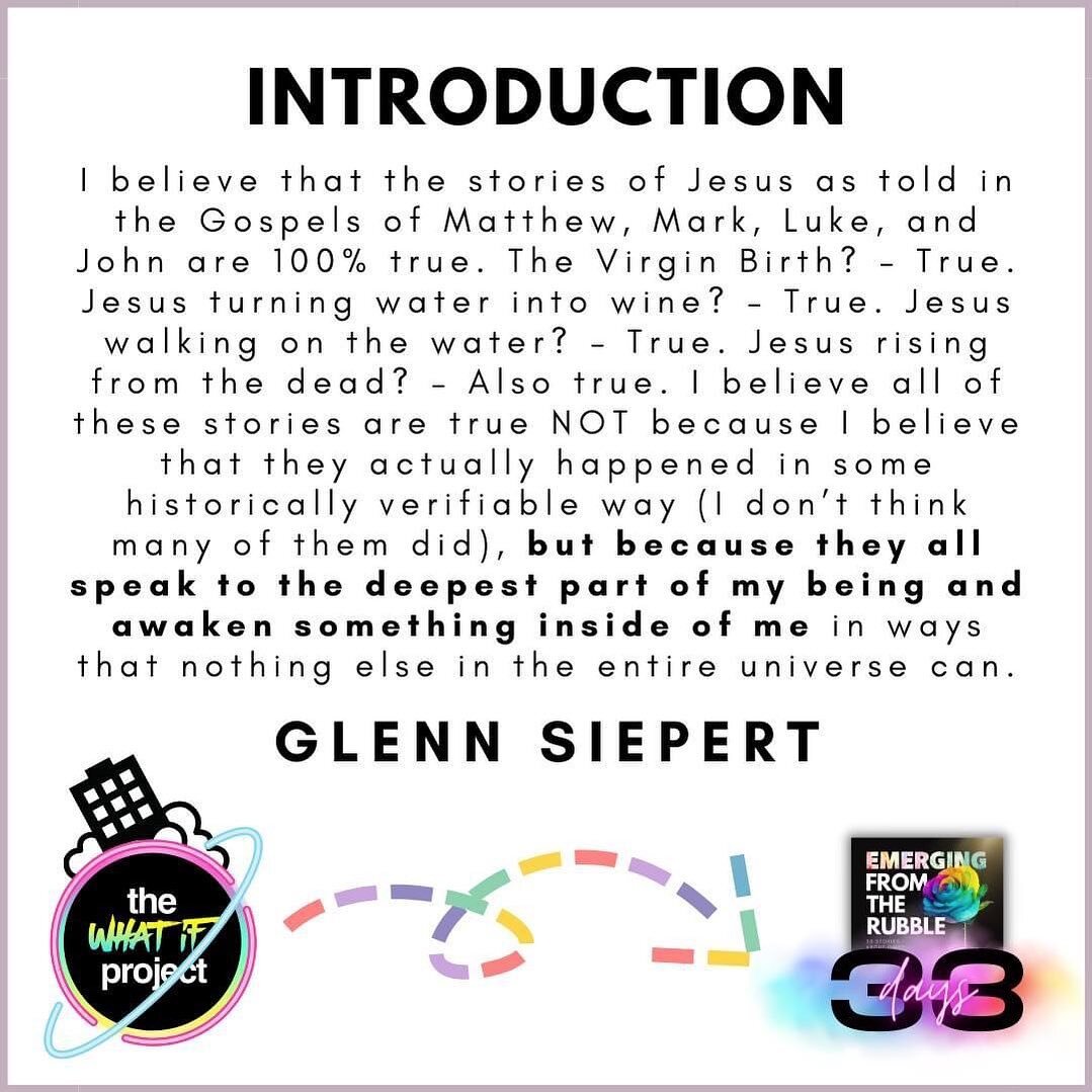 33 days until release day and the book flies away into the universe. Until then, I'll share some thoughts - here's one from the intro where I talk a bit about the Gospels, the Bible, and why it all matters so much to me.