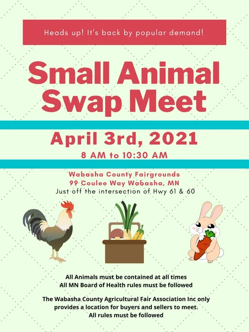 2021 Small Animal Swap Meet — Wabasha County Fair