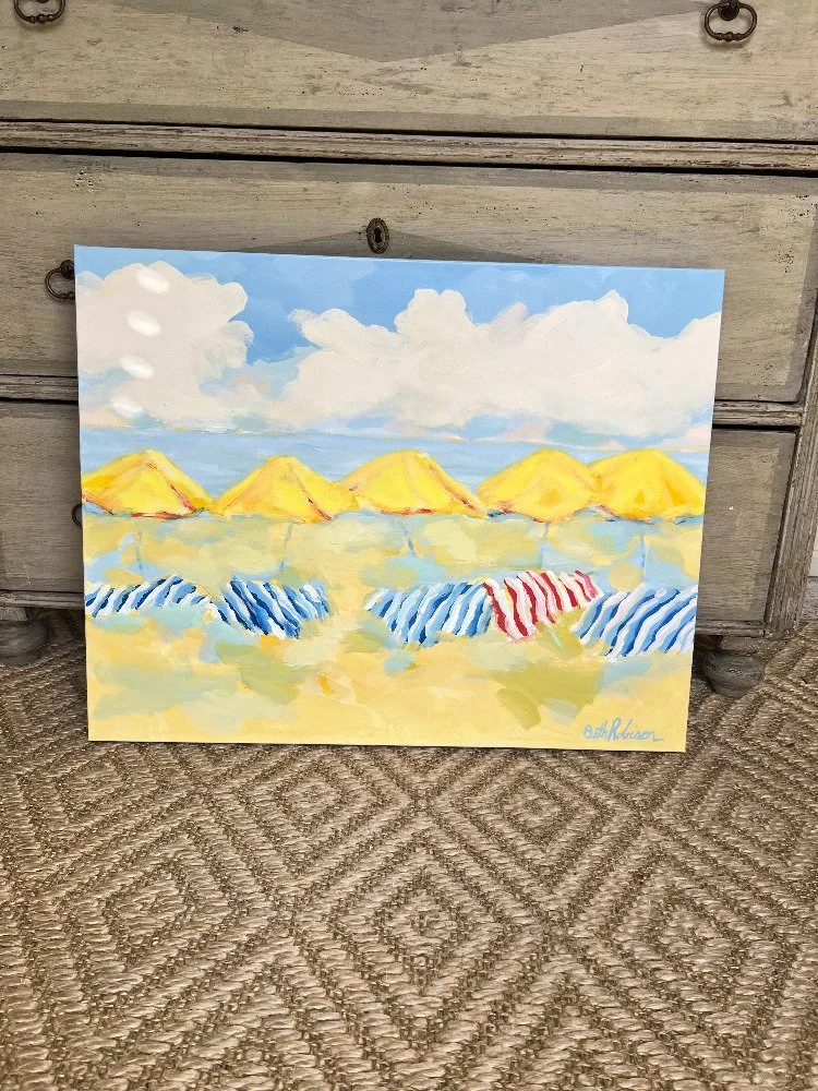 Beach Umbrellas and Striped Towels I.jpg