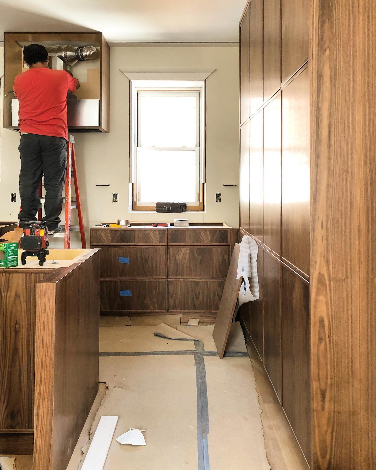 Cabinets going in at our #brooklynheights renovation