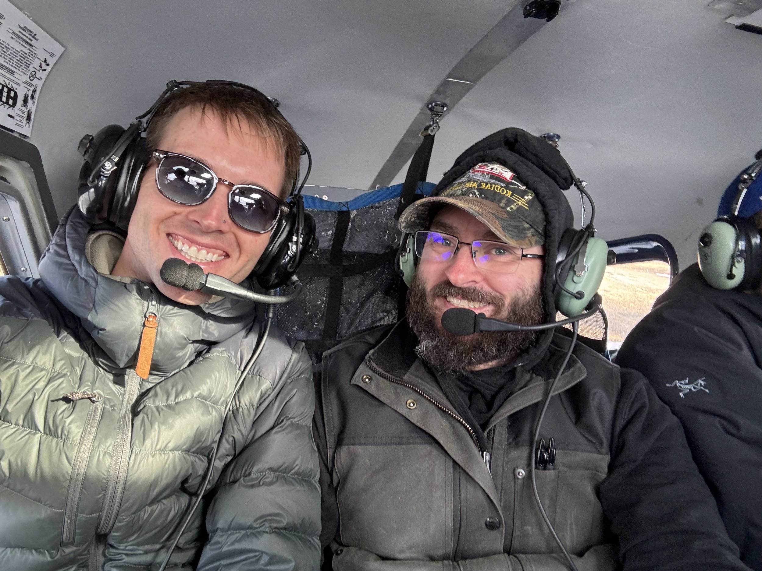 Two people on Beaver plane