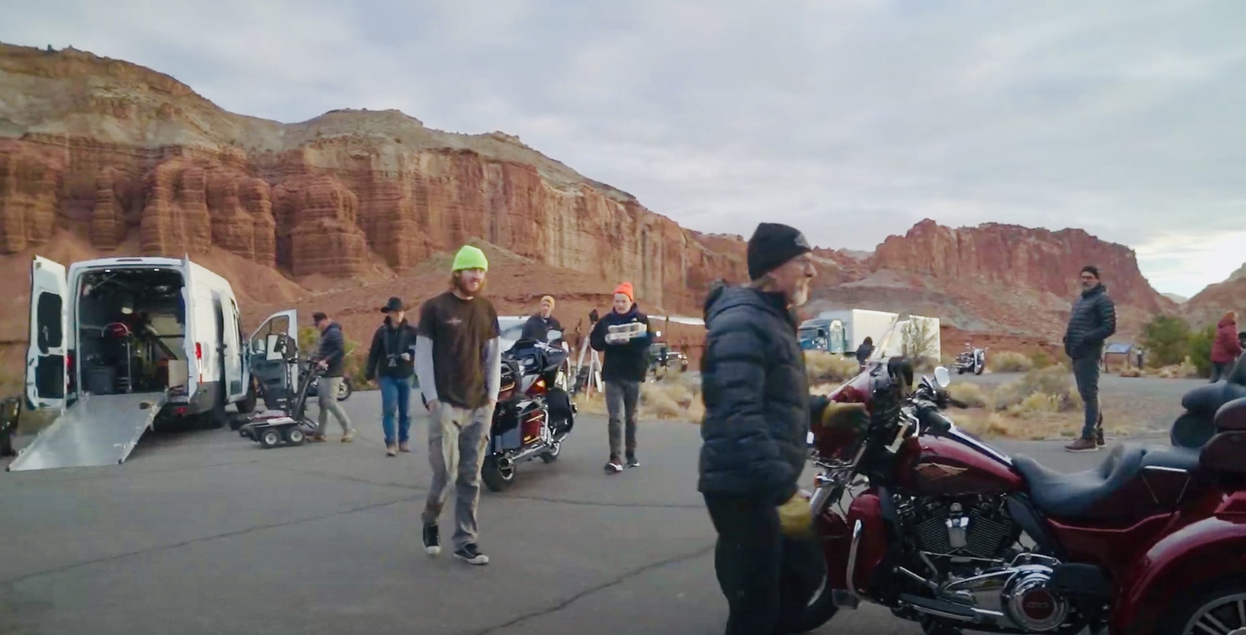 Film crew on location in Southern Utah