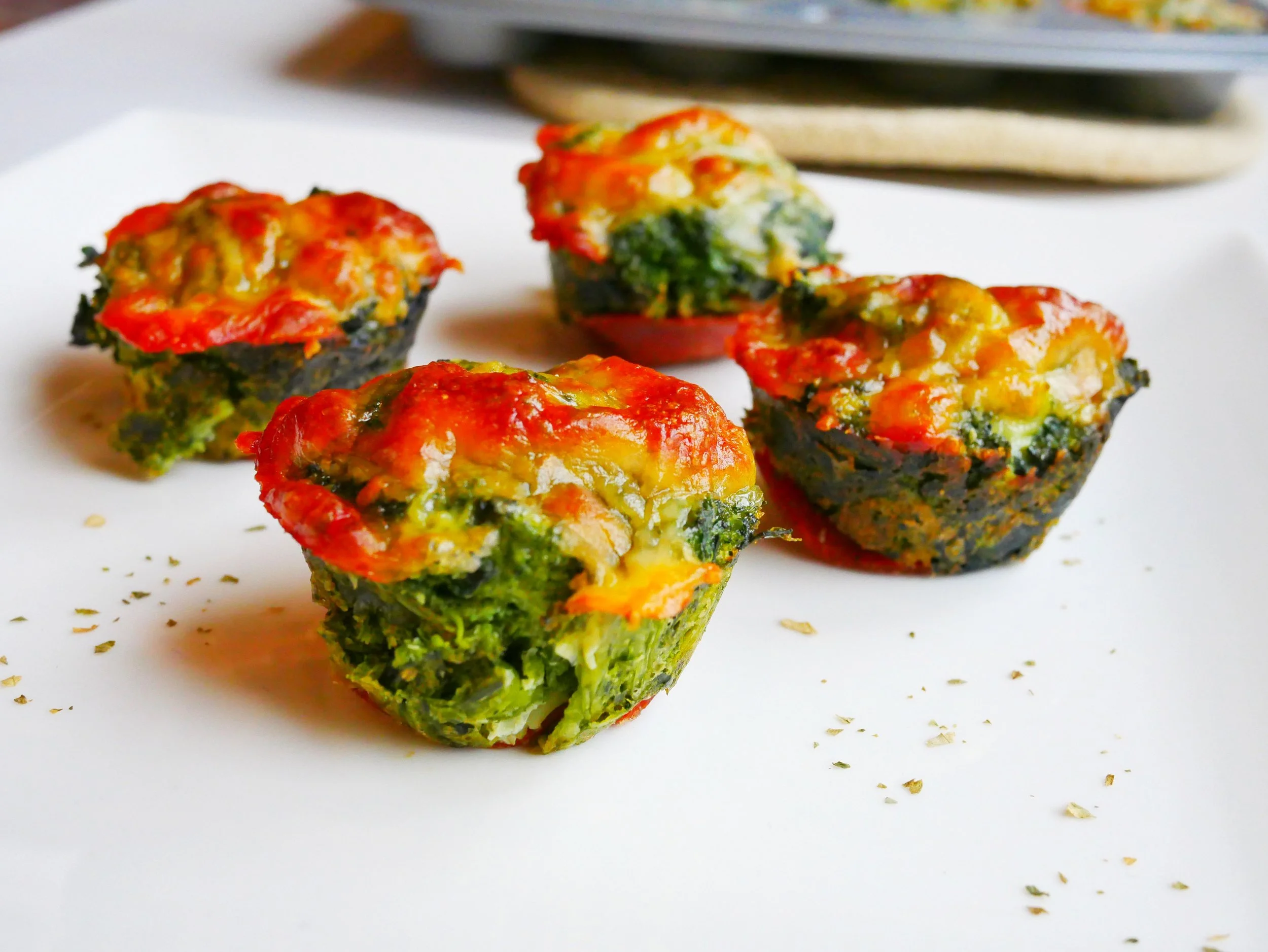 Gluten Free Spinach &amp; Broccoli Pizza Bites