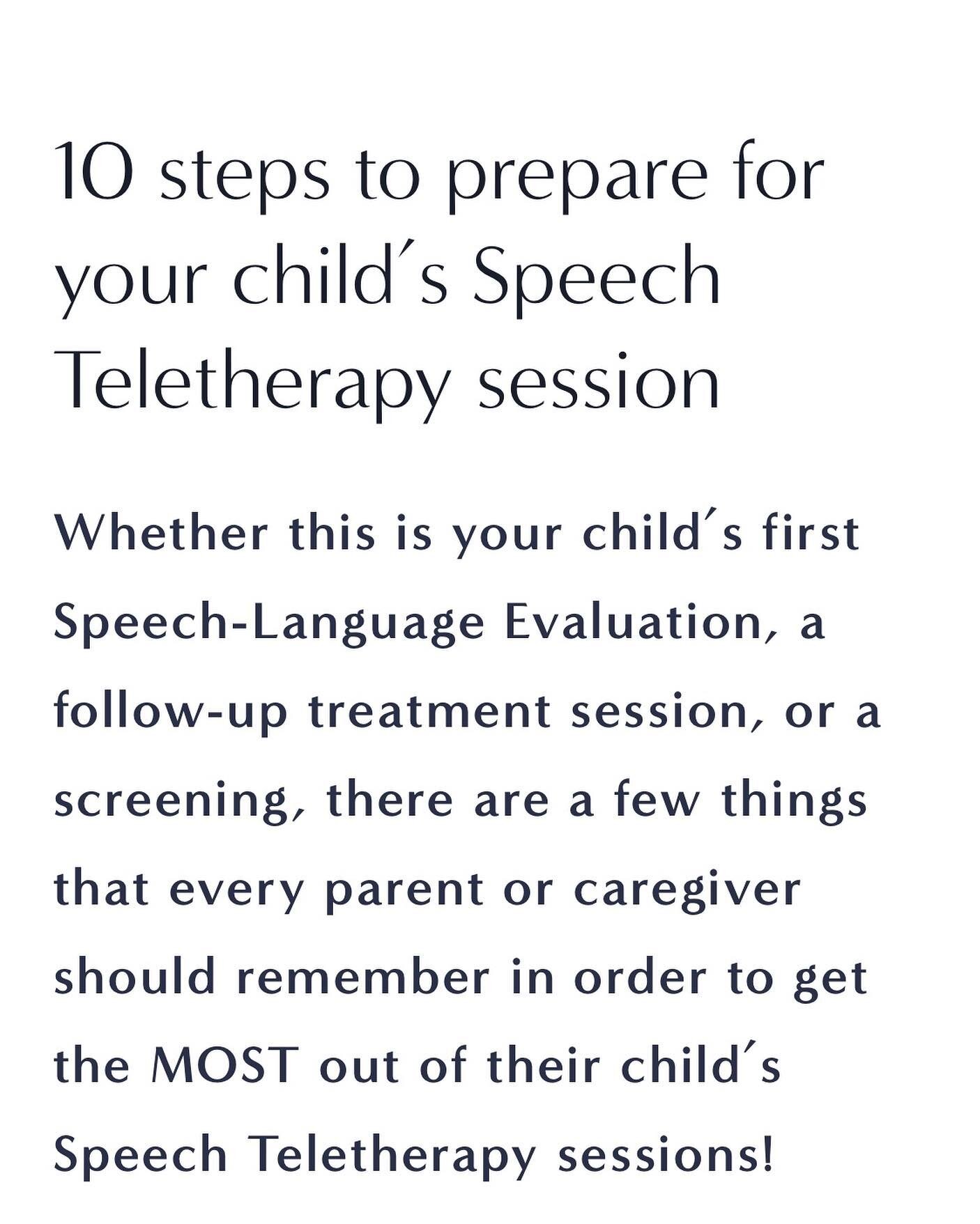 If you&rsquo;re a telepractice provider or client, then you know how important it is to have completed these basic preparatory tasks for your telehealth sessions! This blog gives a quick list for reference. 🔗Link in bio!

#speechtherapy #speechthera