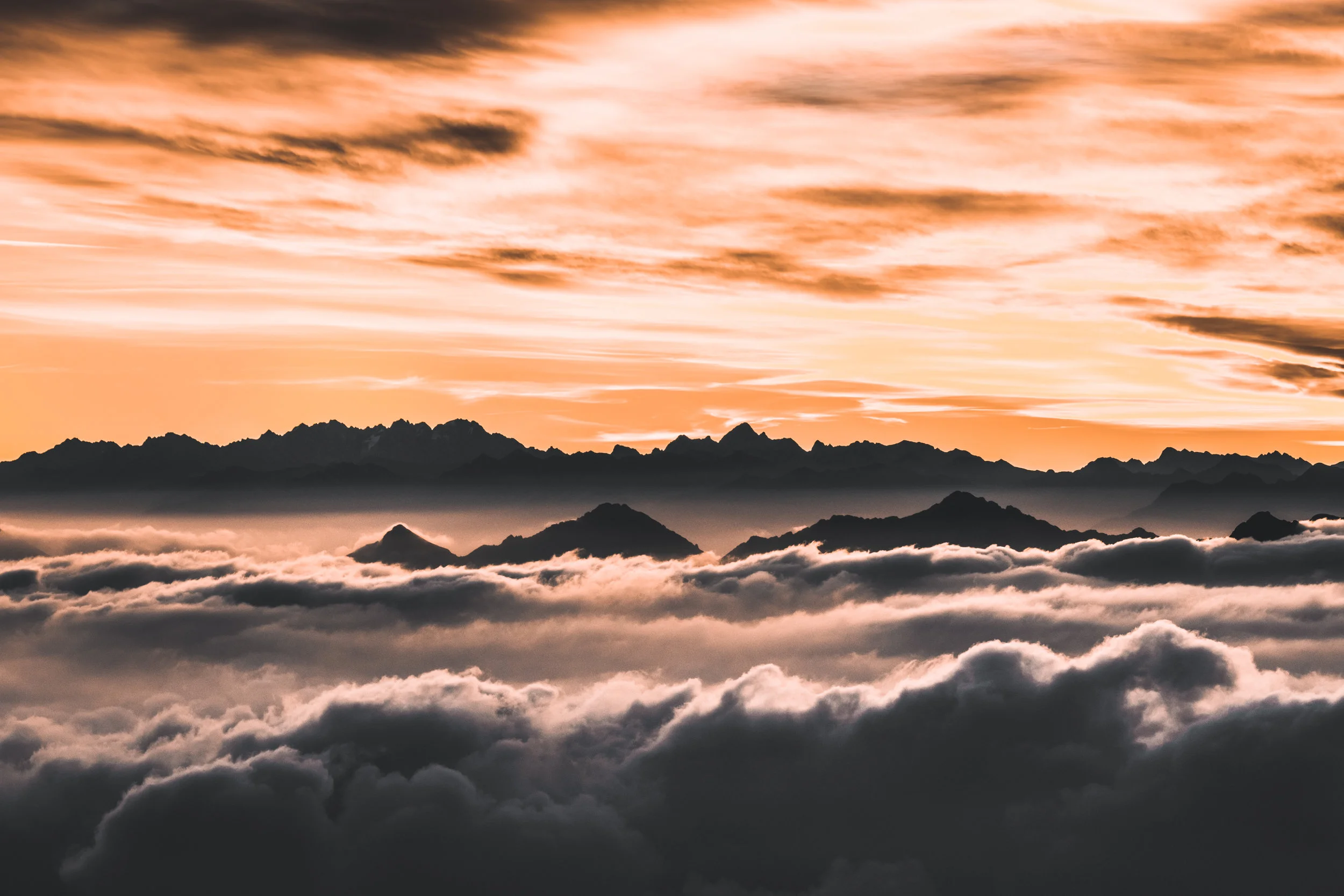 Mountain layers in sunrise | Tessin, Switzerland