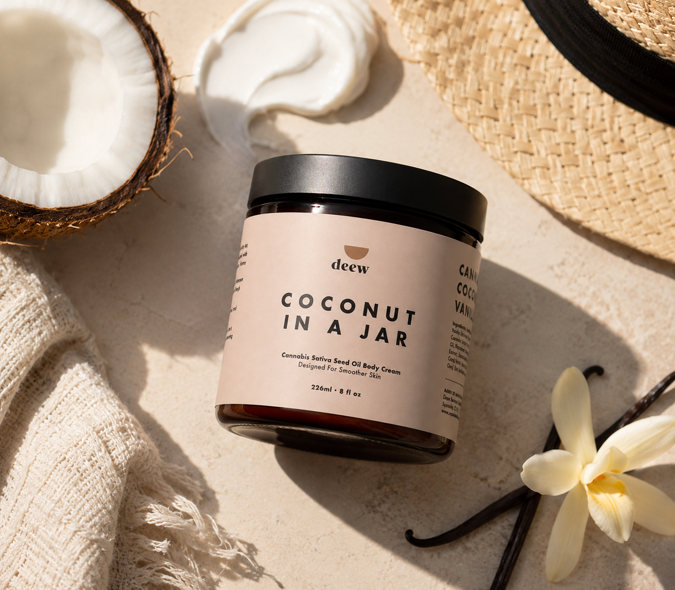Jar of Hemp Coconut in A Jar skincare by Deew Beauty 