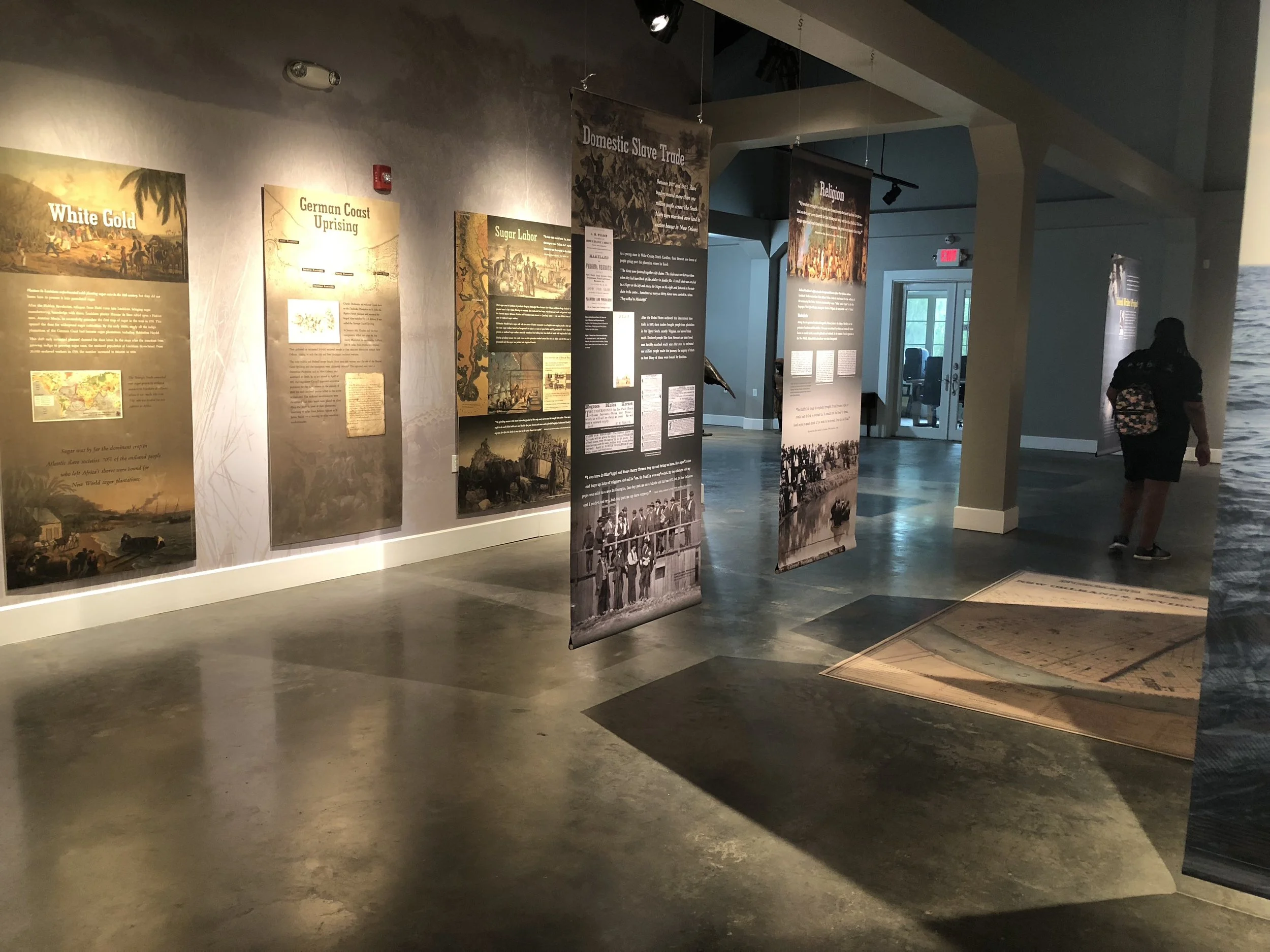 The museum inside the main building. It’s plaques and posters are very informative about slavery in Louisiana.