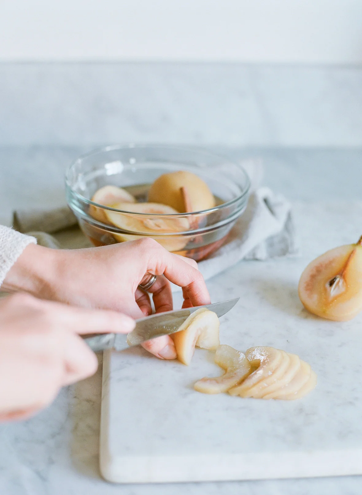 Sherry Poached Pears