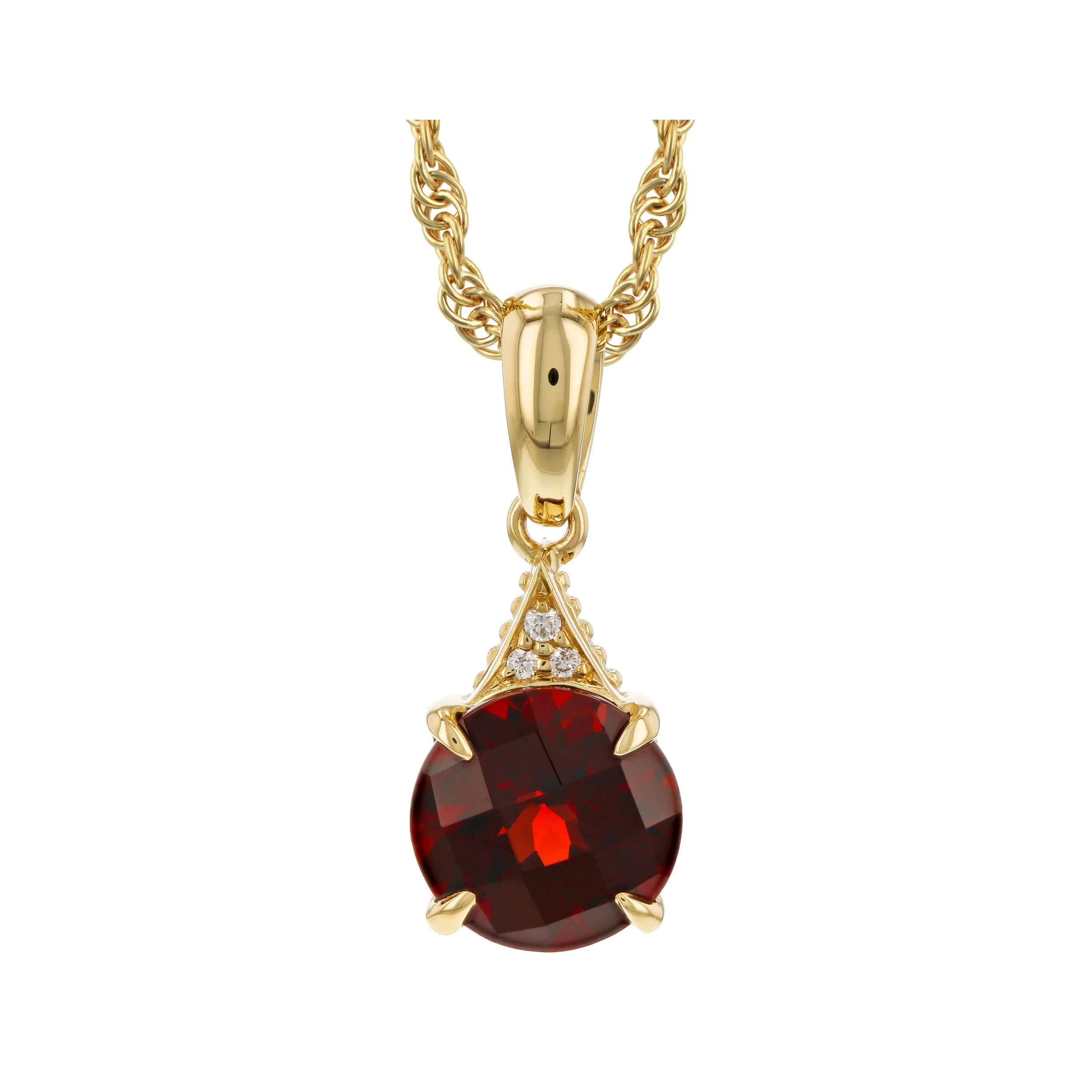 Garnet and Diamond Penant
