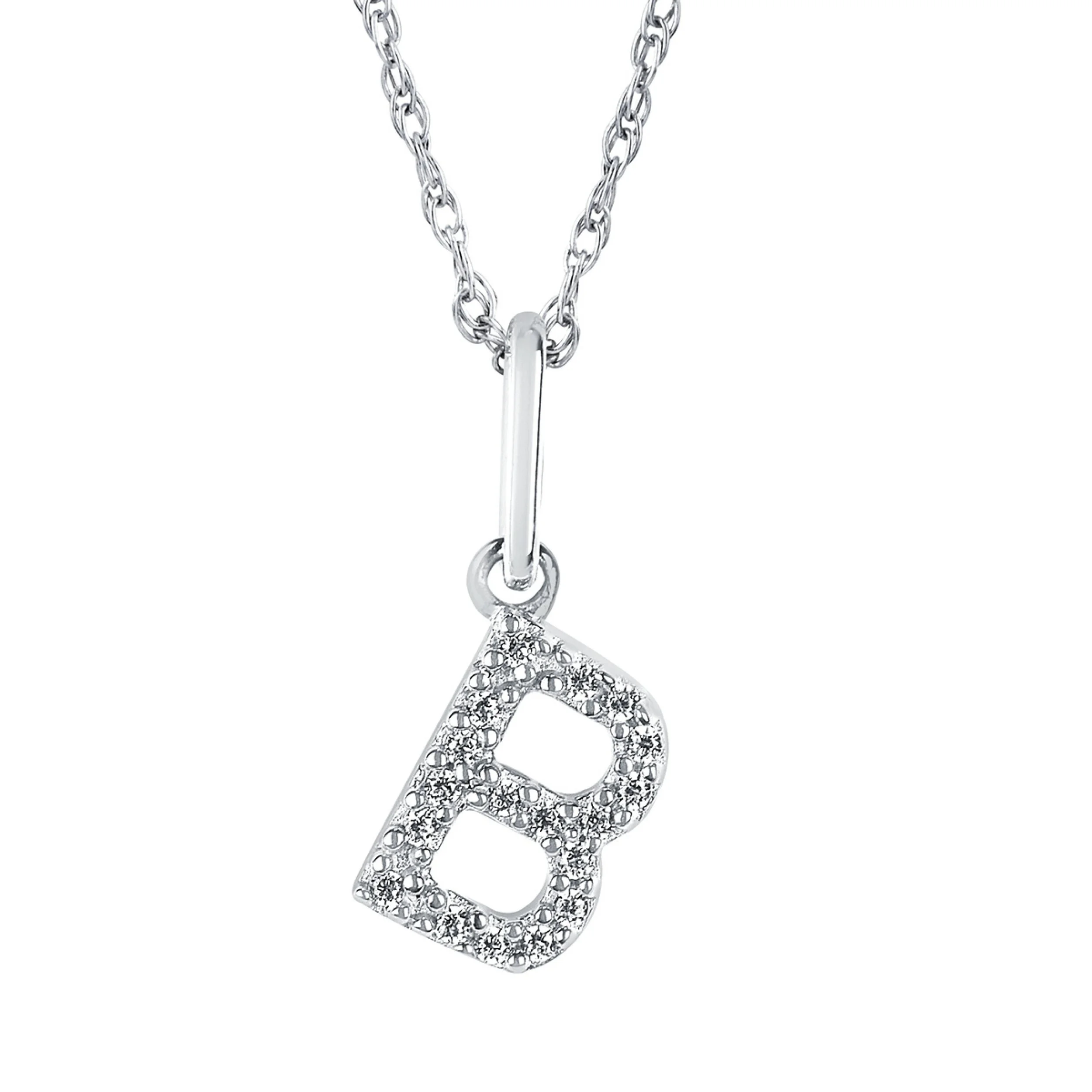 Diamond Initial B Pendant