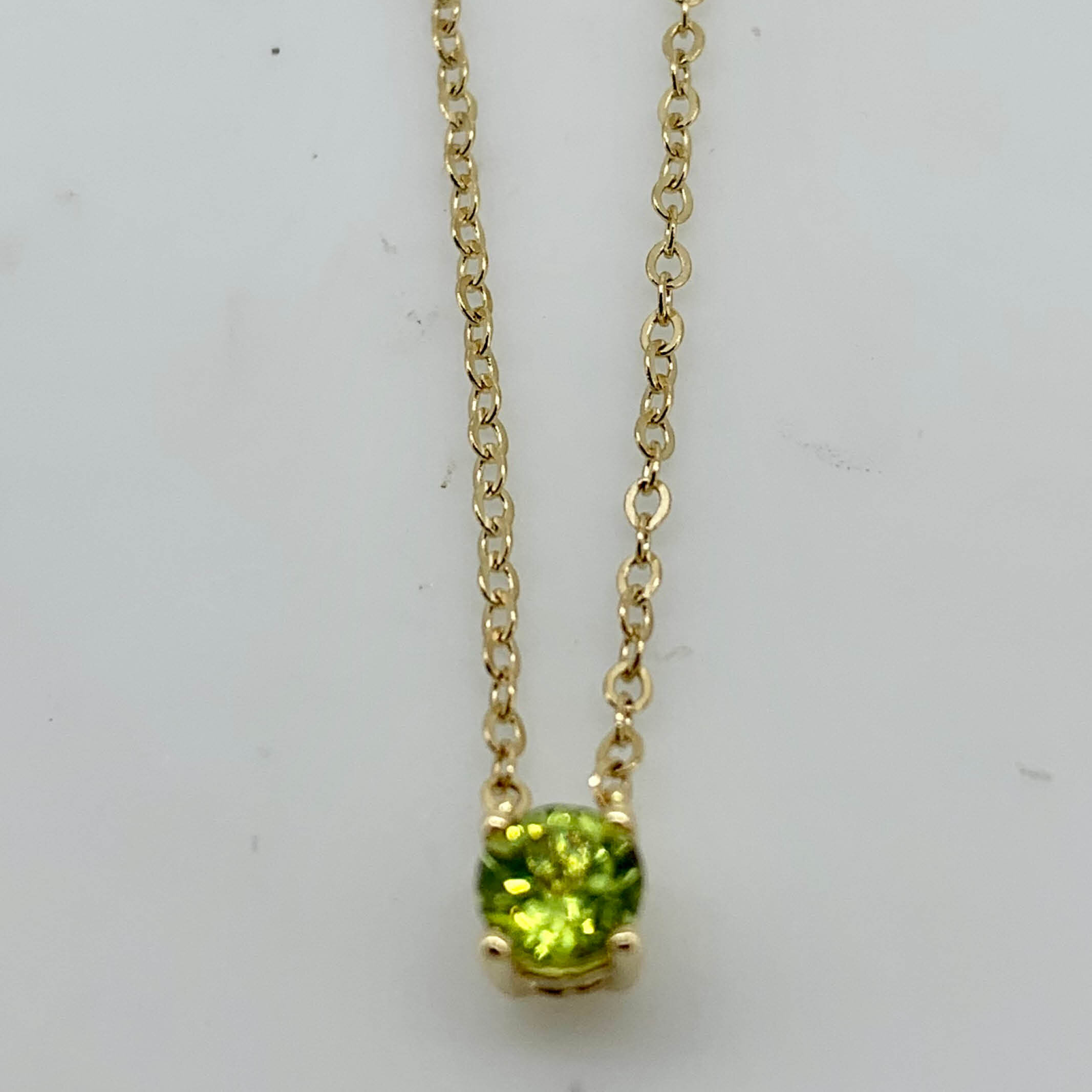 Peridot Solitaire Pendant