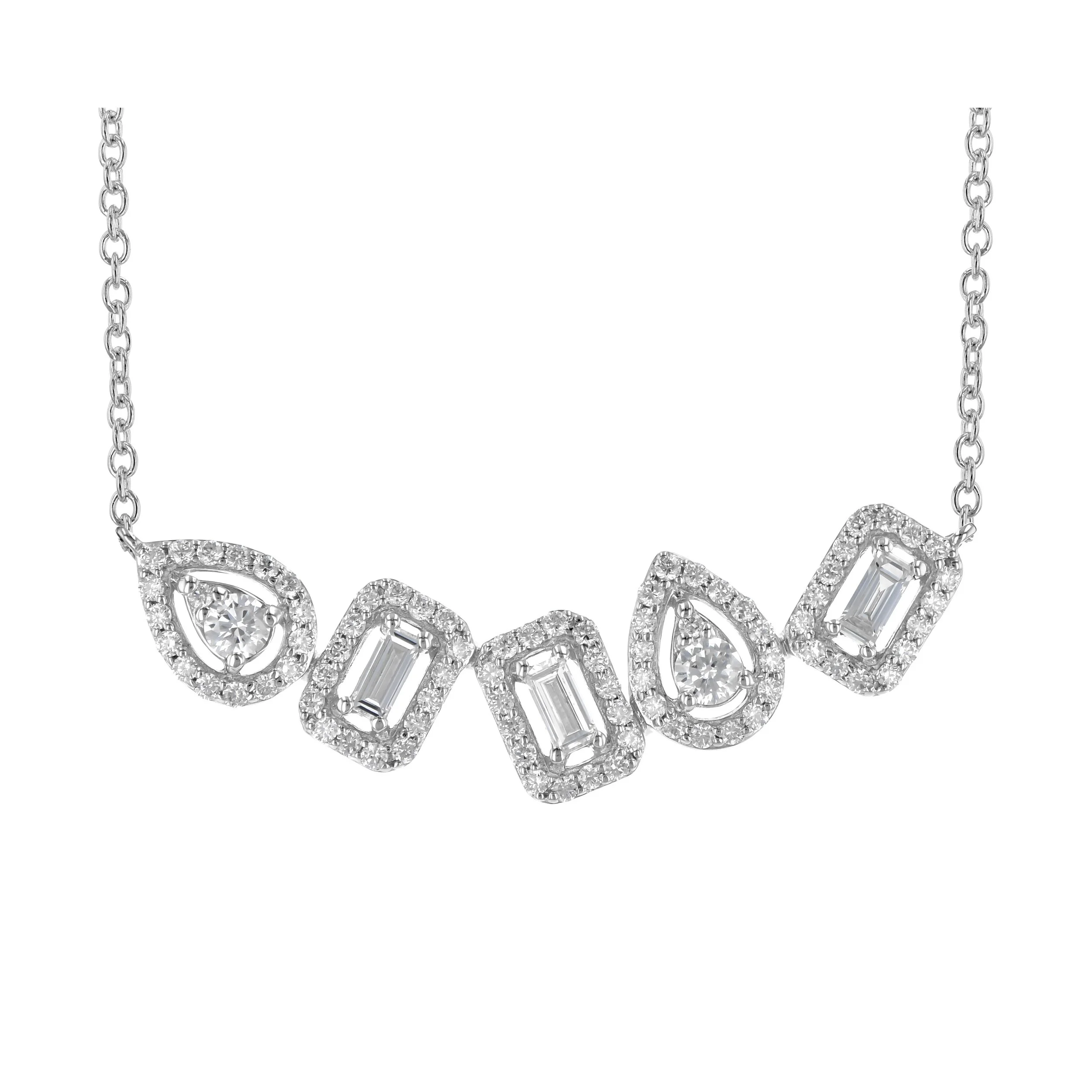 Diamond Asymmetrical Bar Pendant