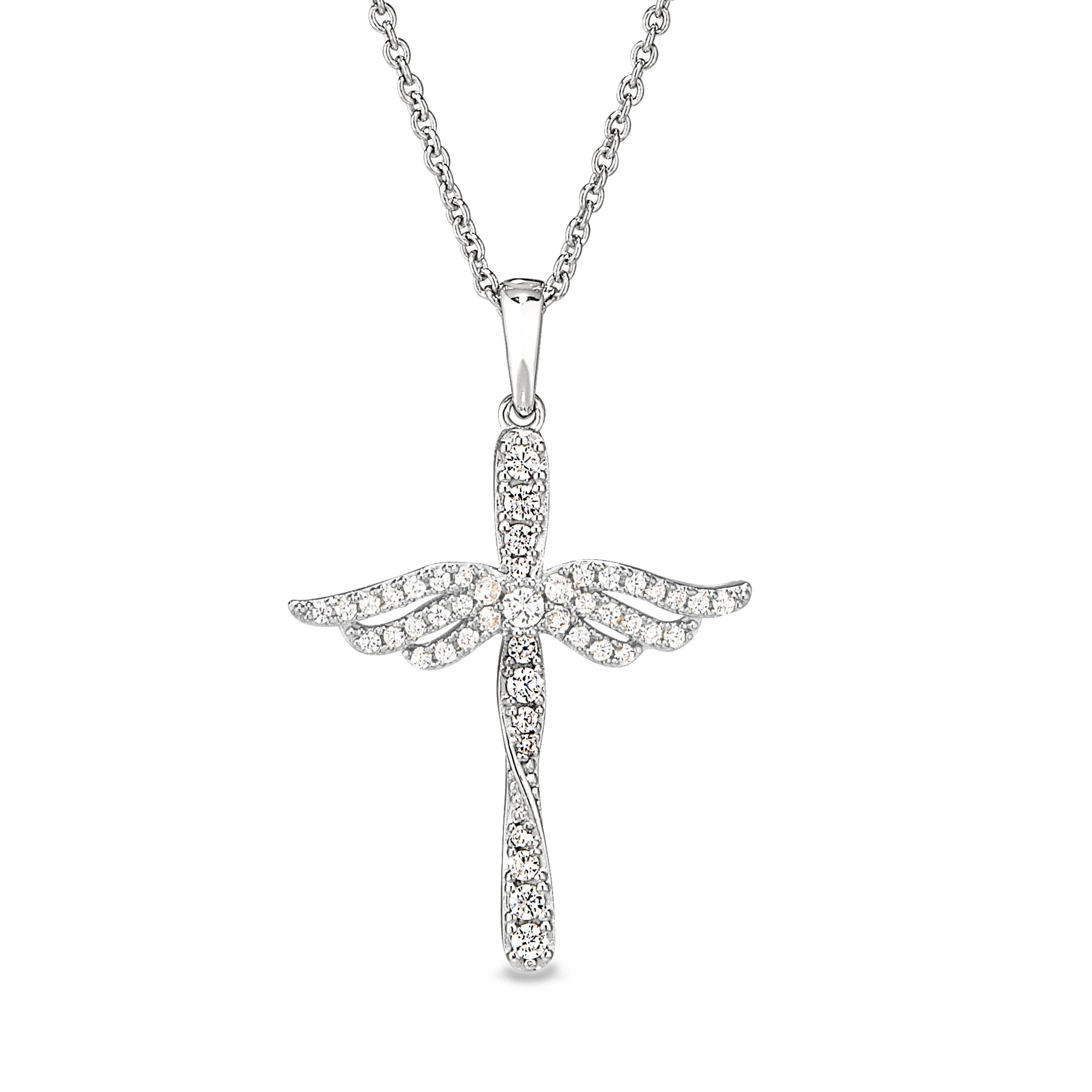 Angel Wing Cross Pendant