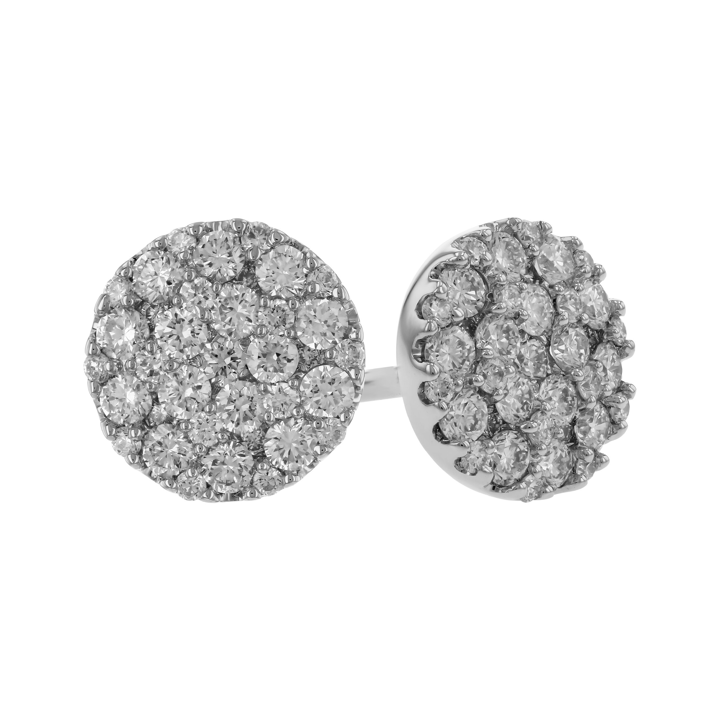 Diamond Cluster Earrings