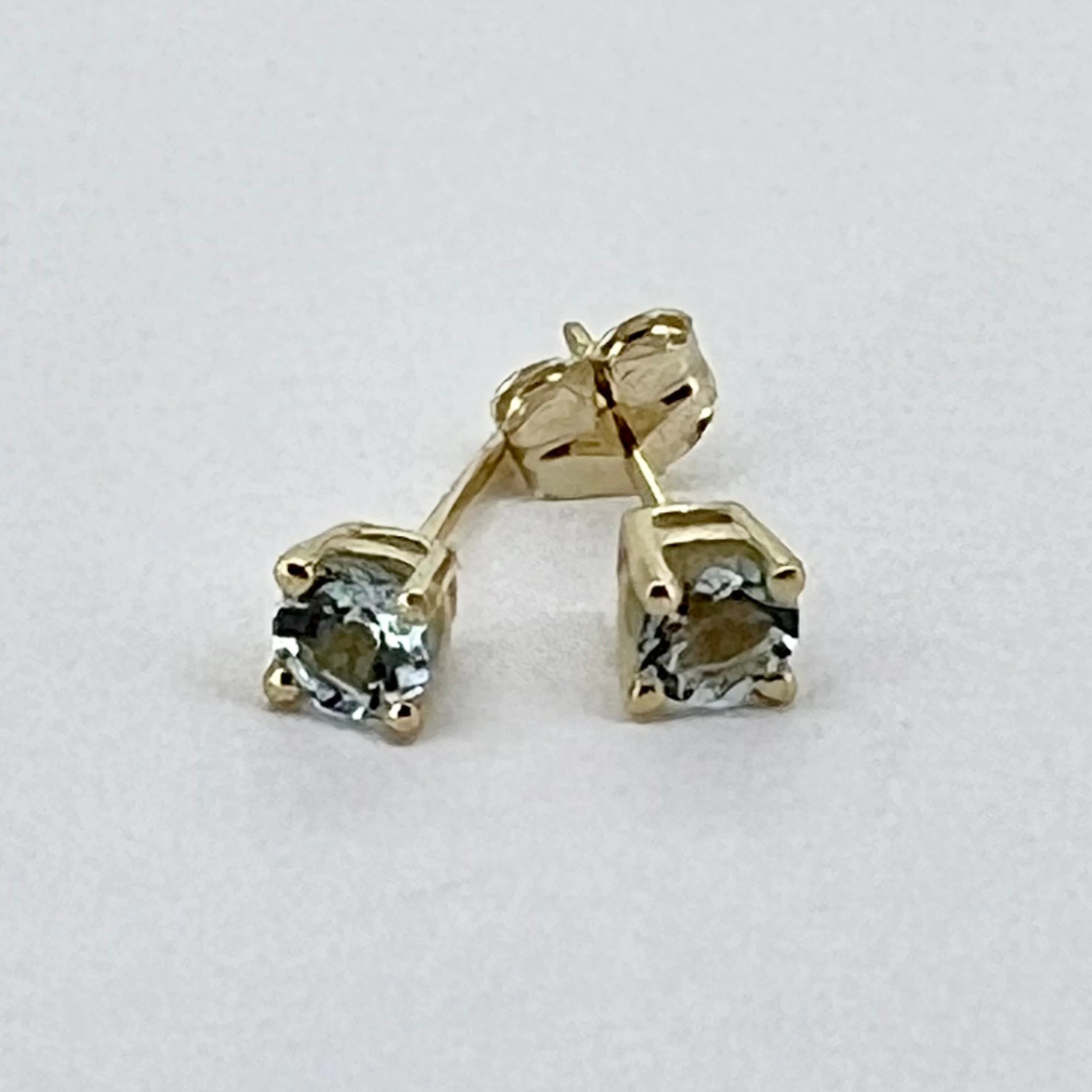 Blue Topaz Stud Earrings