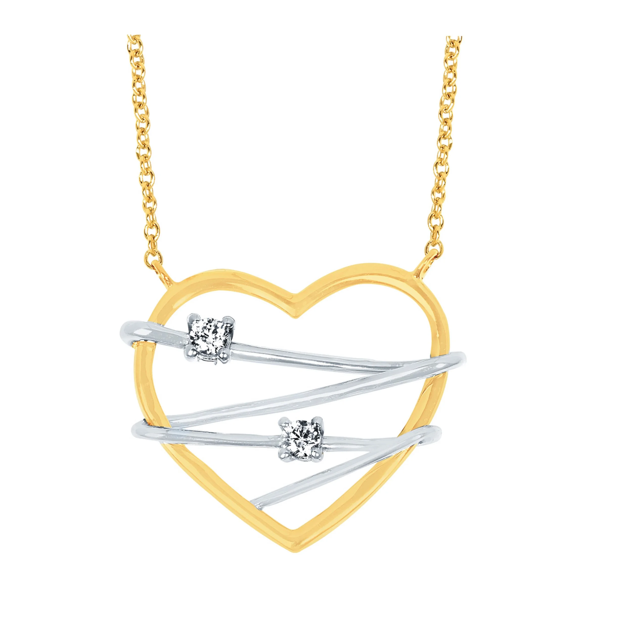 Diamond Cross My Heart Pendant