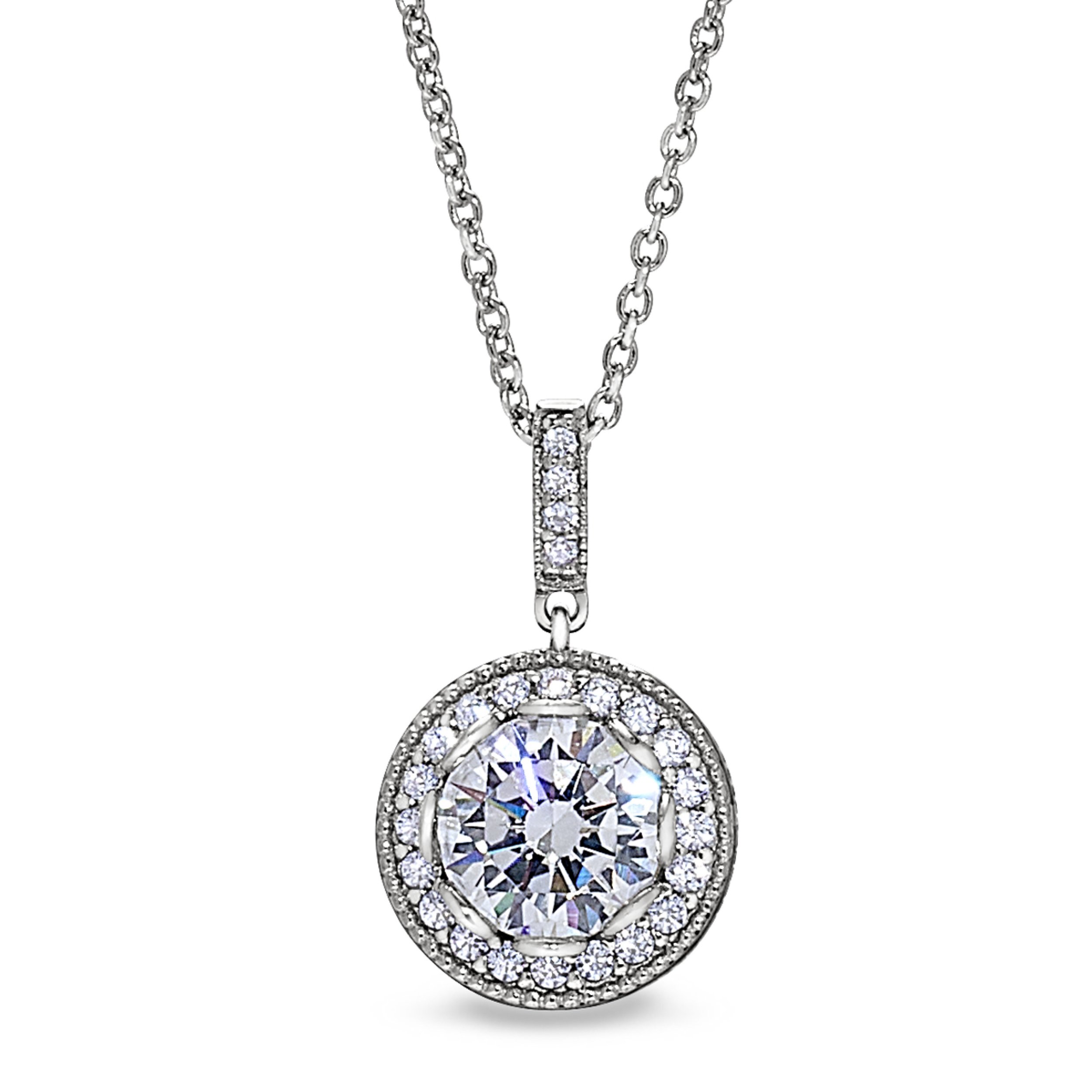Round Halo Pendant