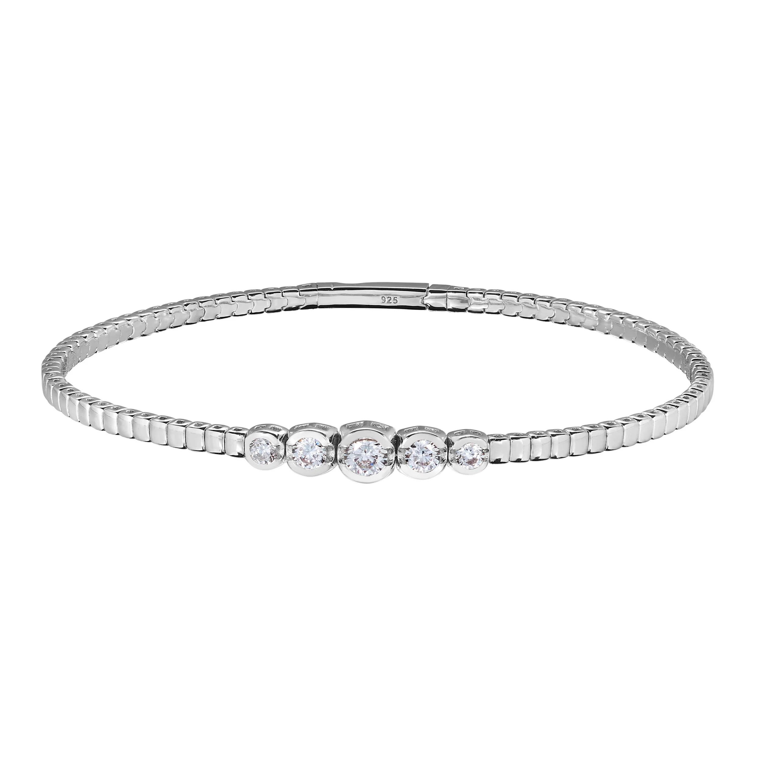 Five Stone Flexible Bracelet