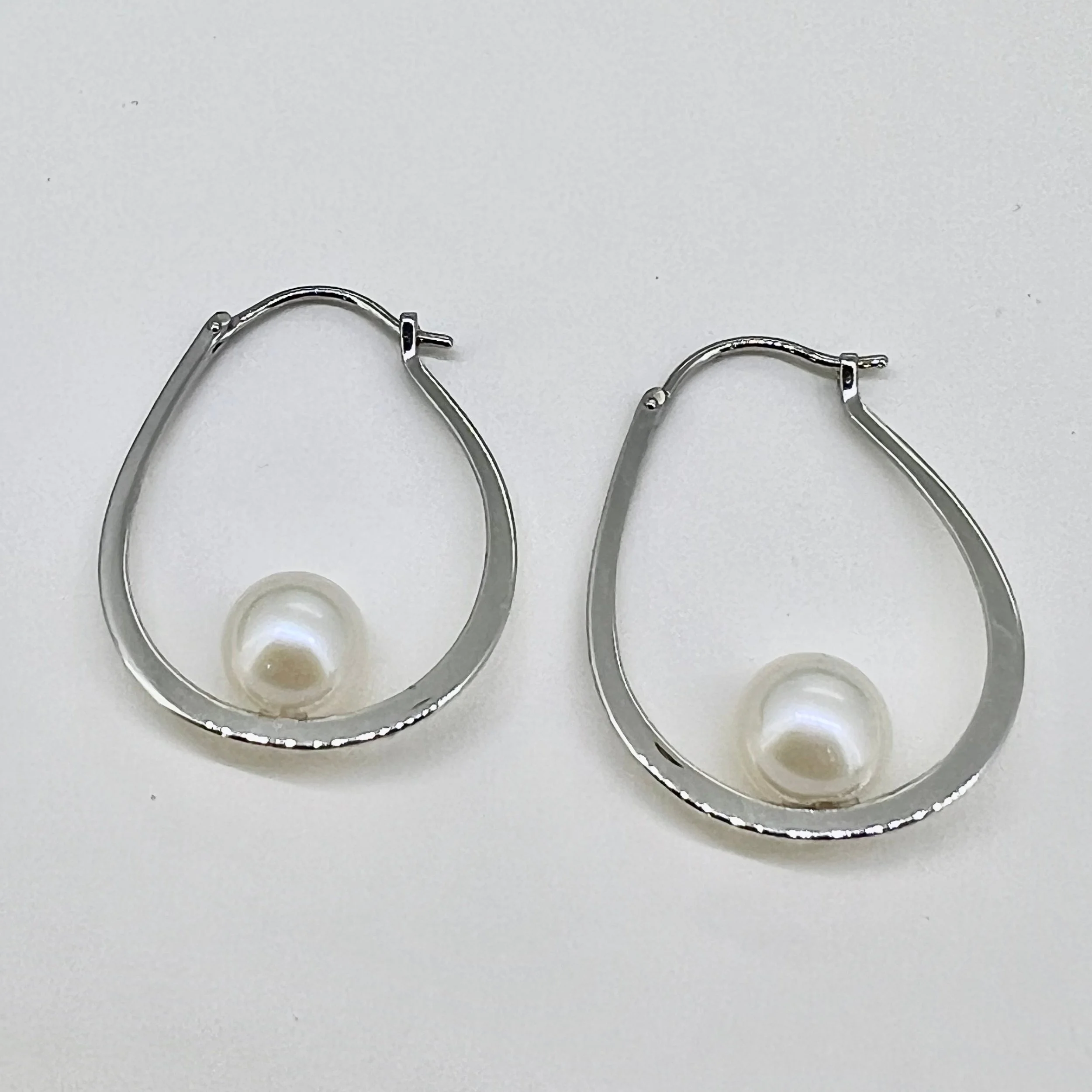 Pearl Hoop Earrings