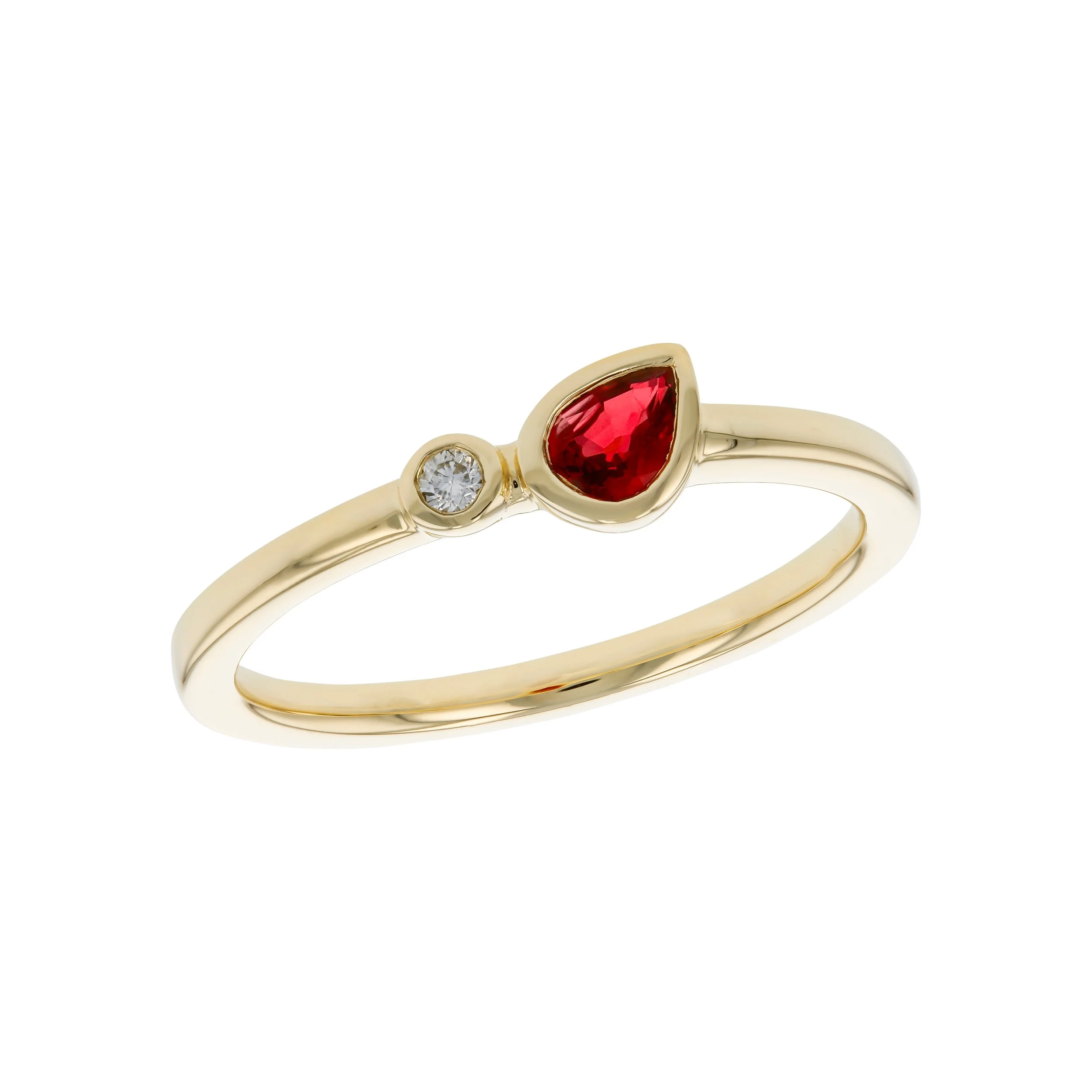 Ruby and Diamond Duo Ring