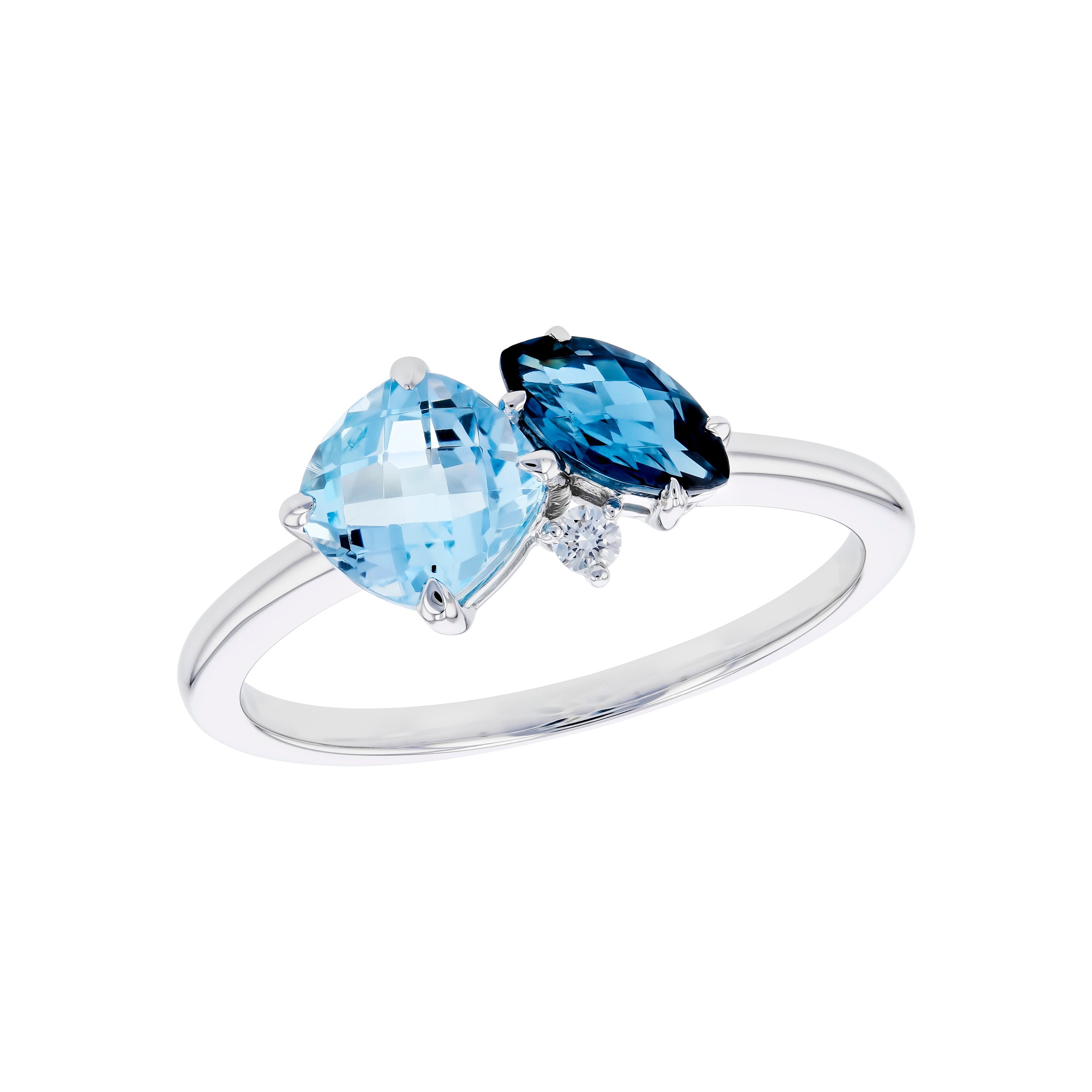 Blue Topaz Duo Ring
