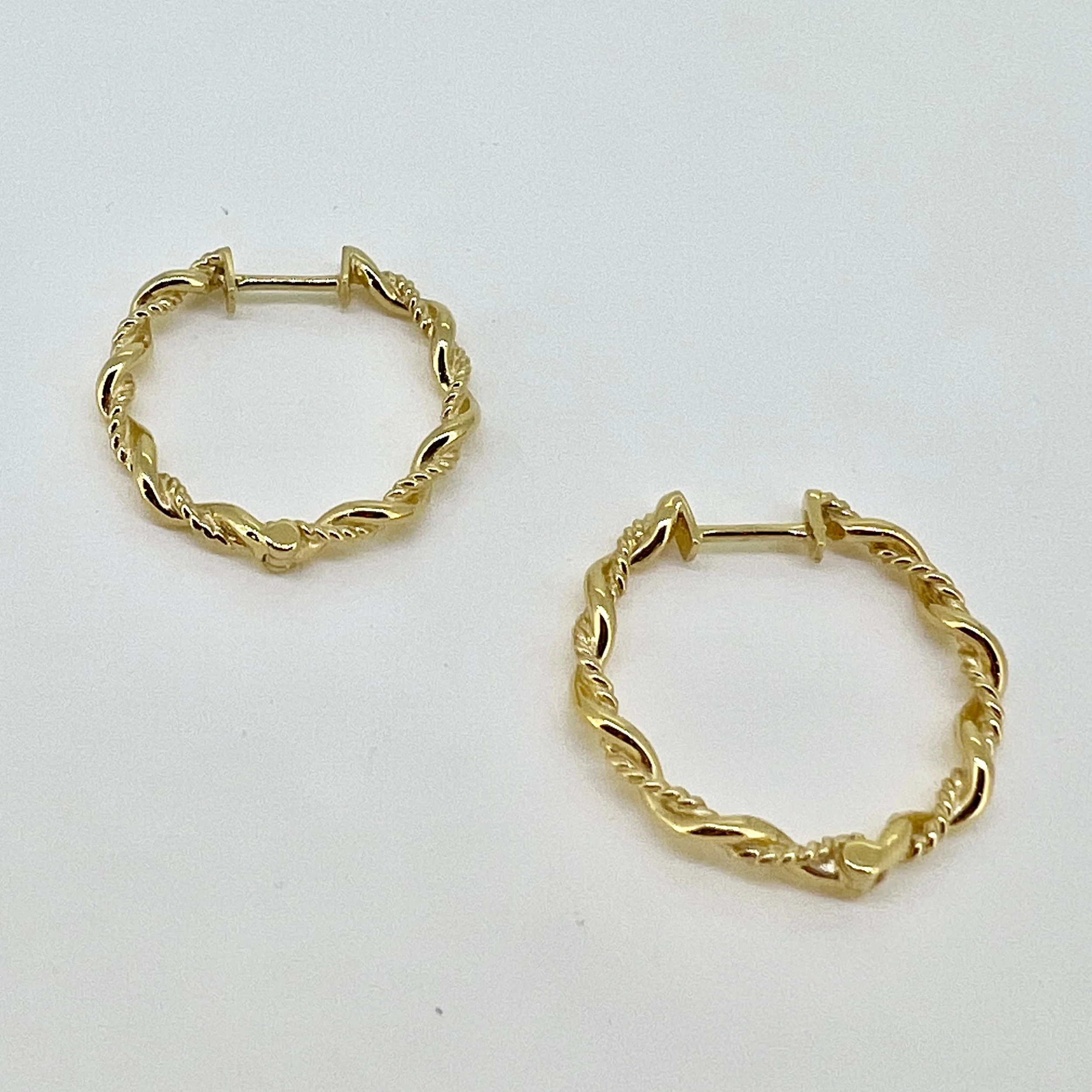 Twisting Yellow Hoop Earrings