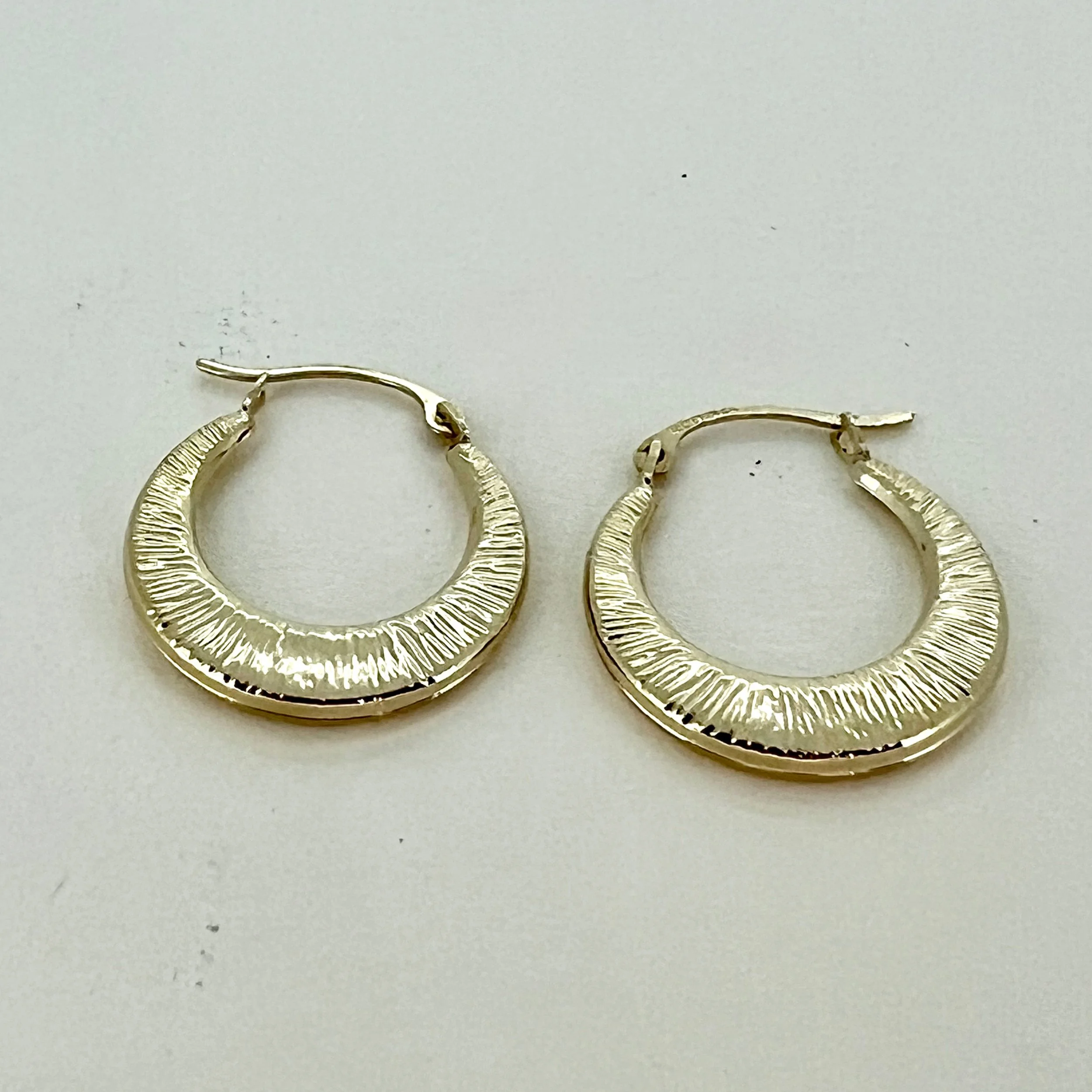Textured Hoop Earring