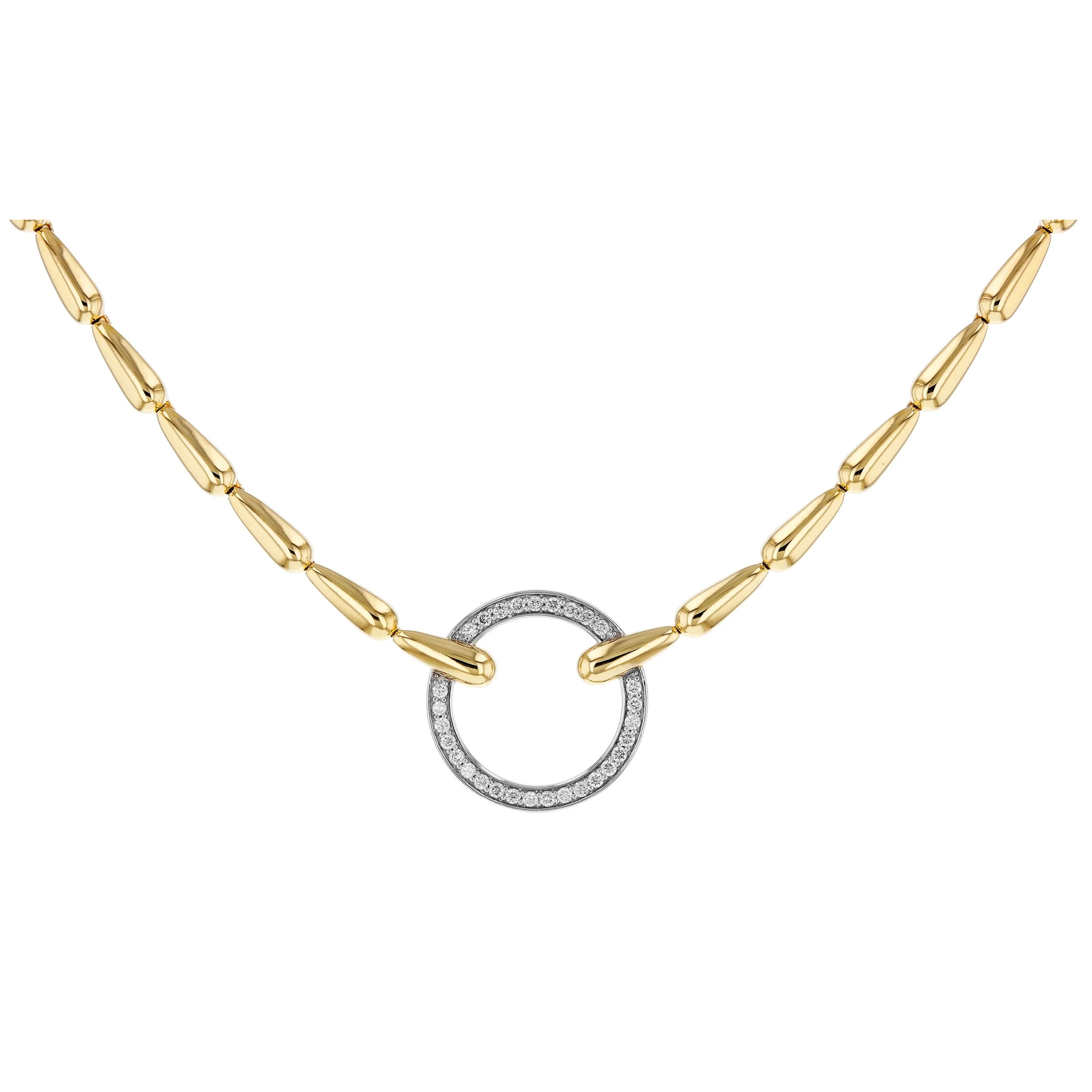 Diamond Open Circle Necklace