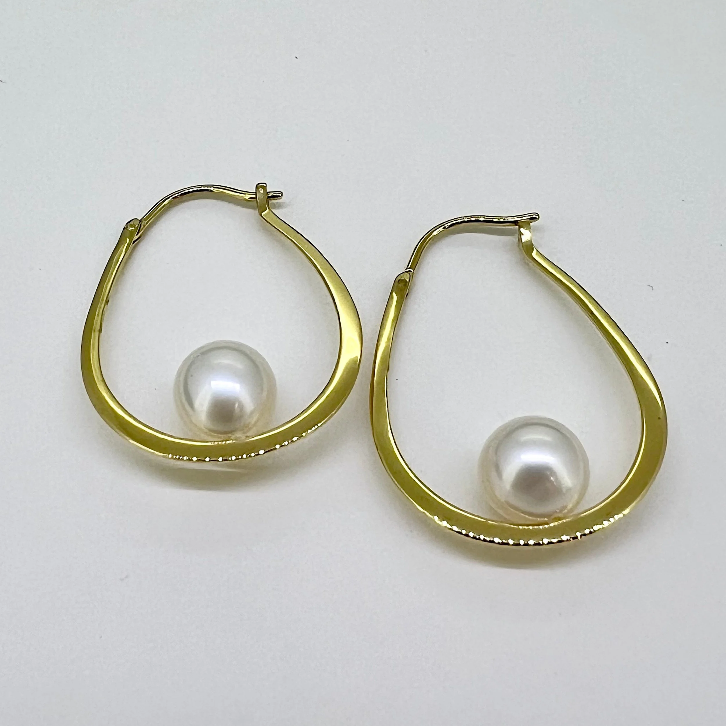 Pearl Hoop Earrings
