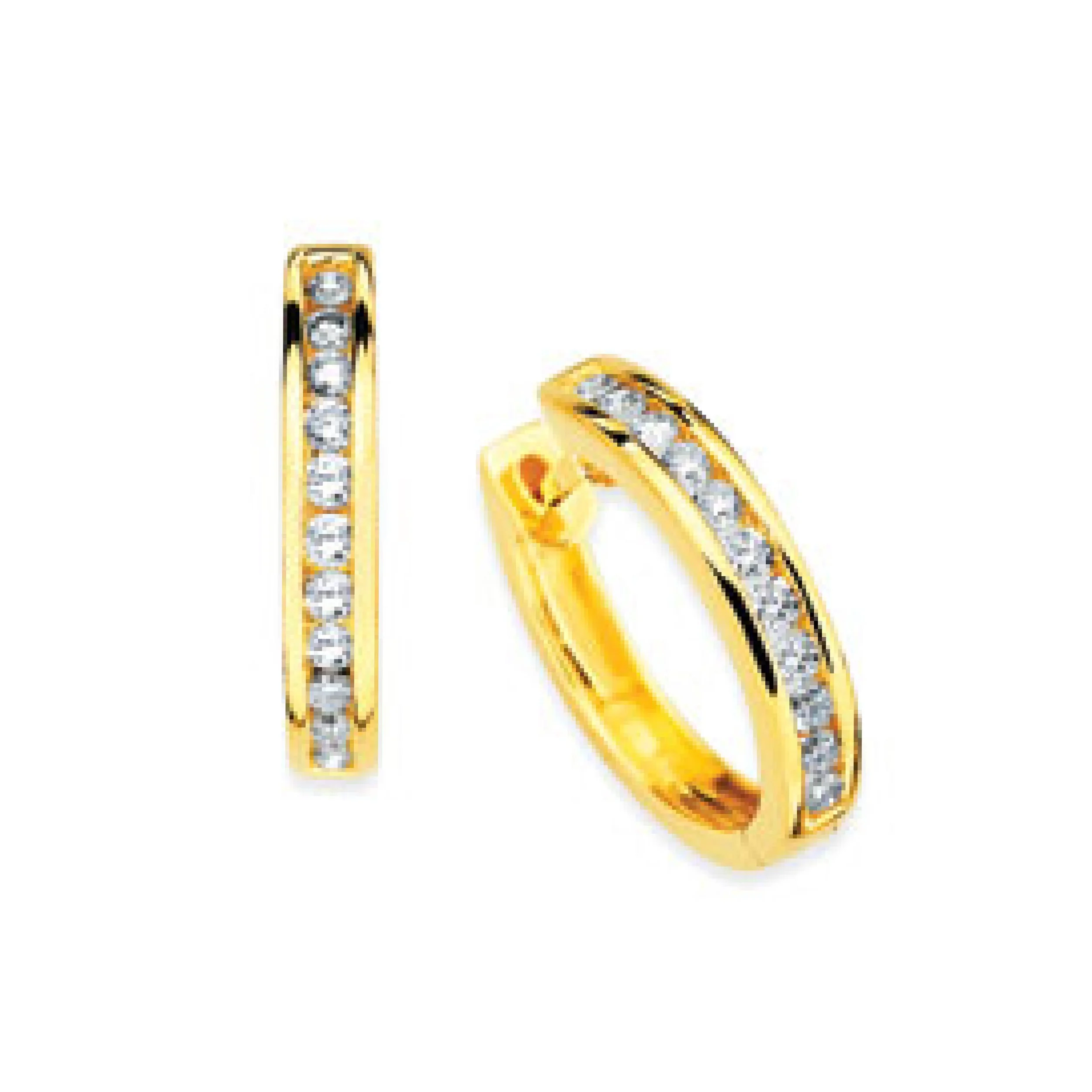 Diamond Huggie Earrings