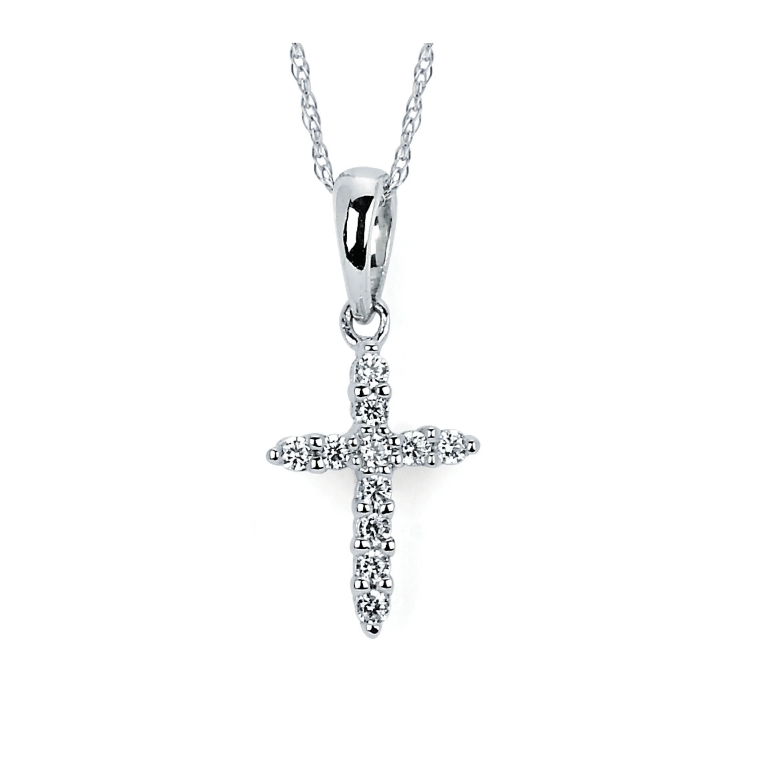 Petite Diamond Cross Pendant