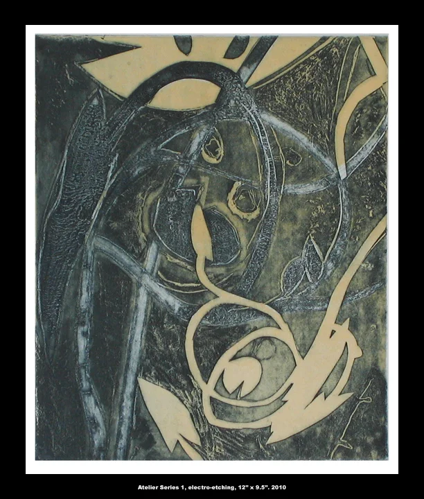 Atelier, 12” x 8.5”, electroetching