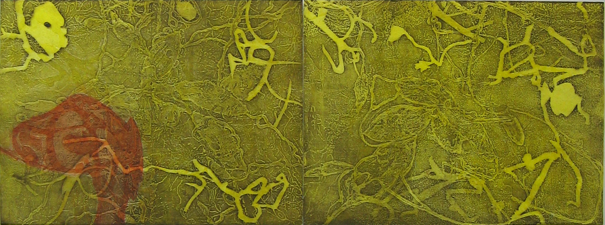 Aatelier #3, 22”x60”, electro-etching