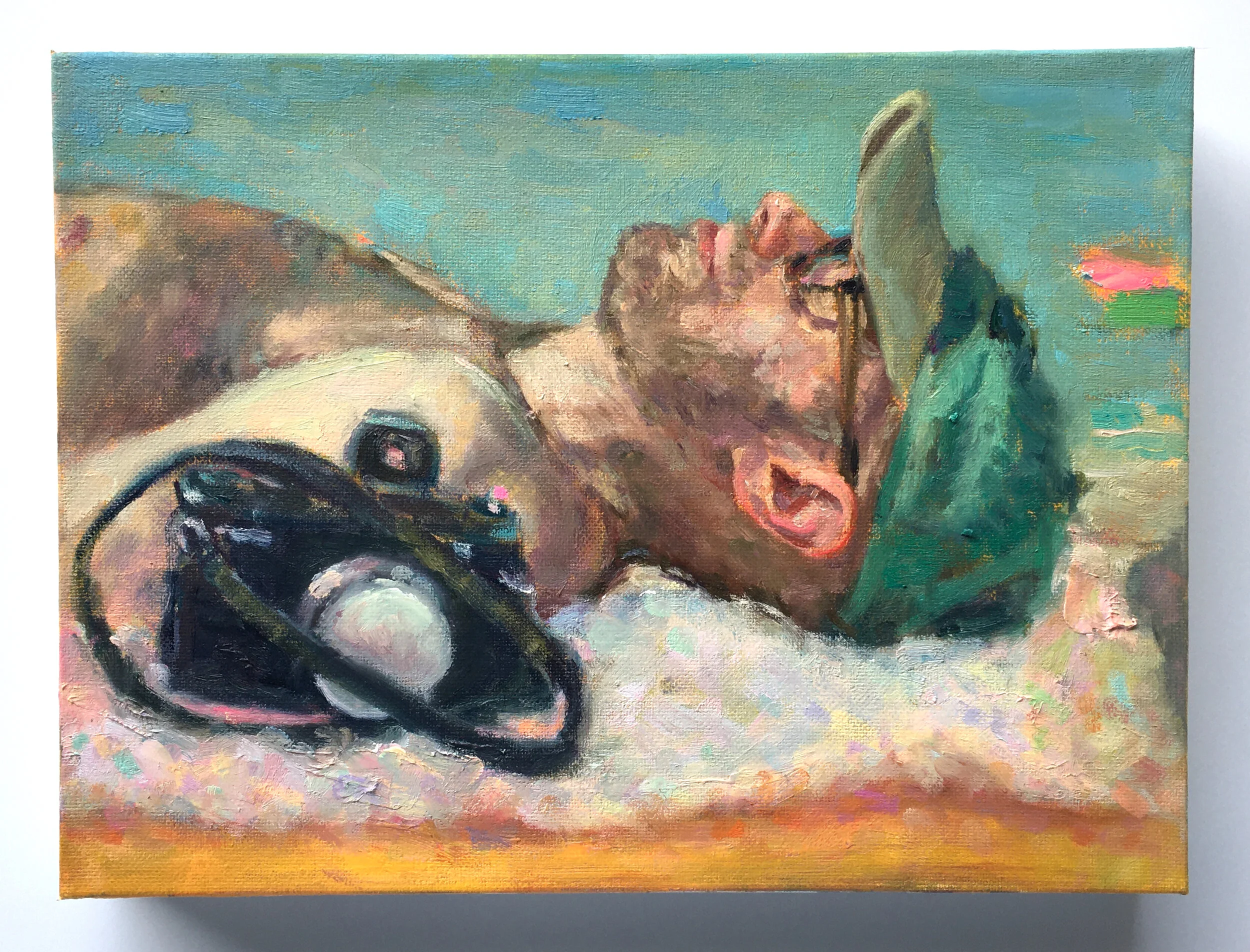 Staring at the Sun , 2020 Oil on linen 9 × 12 inches