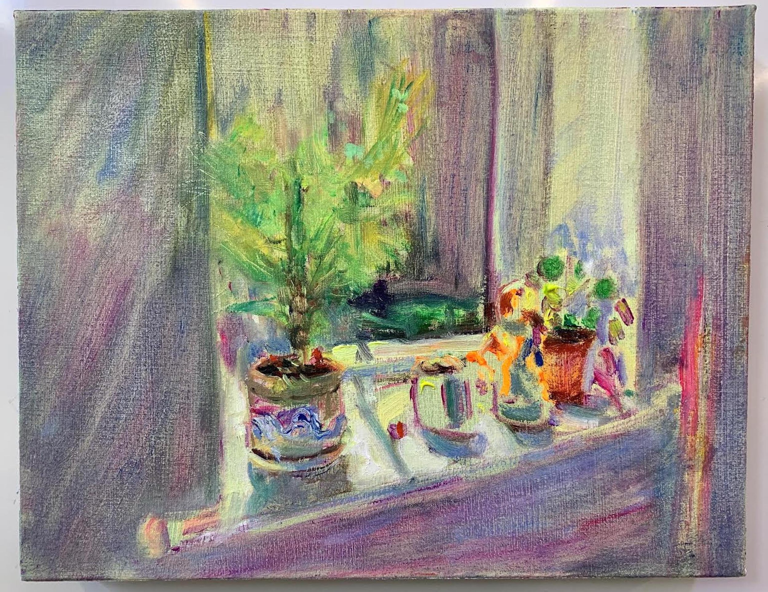  Window Sill, 2022  Oil on linen  11 x 14 inches 