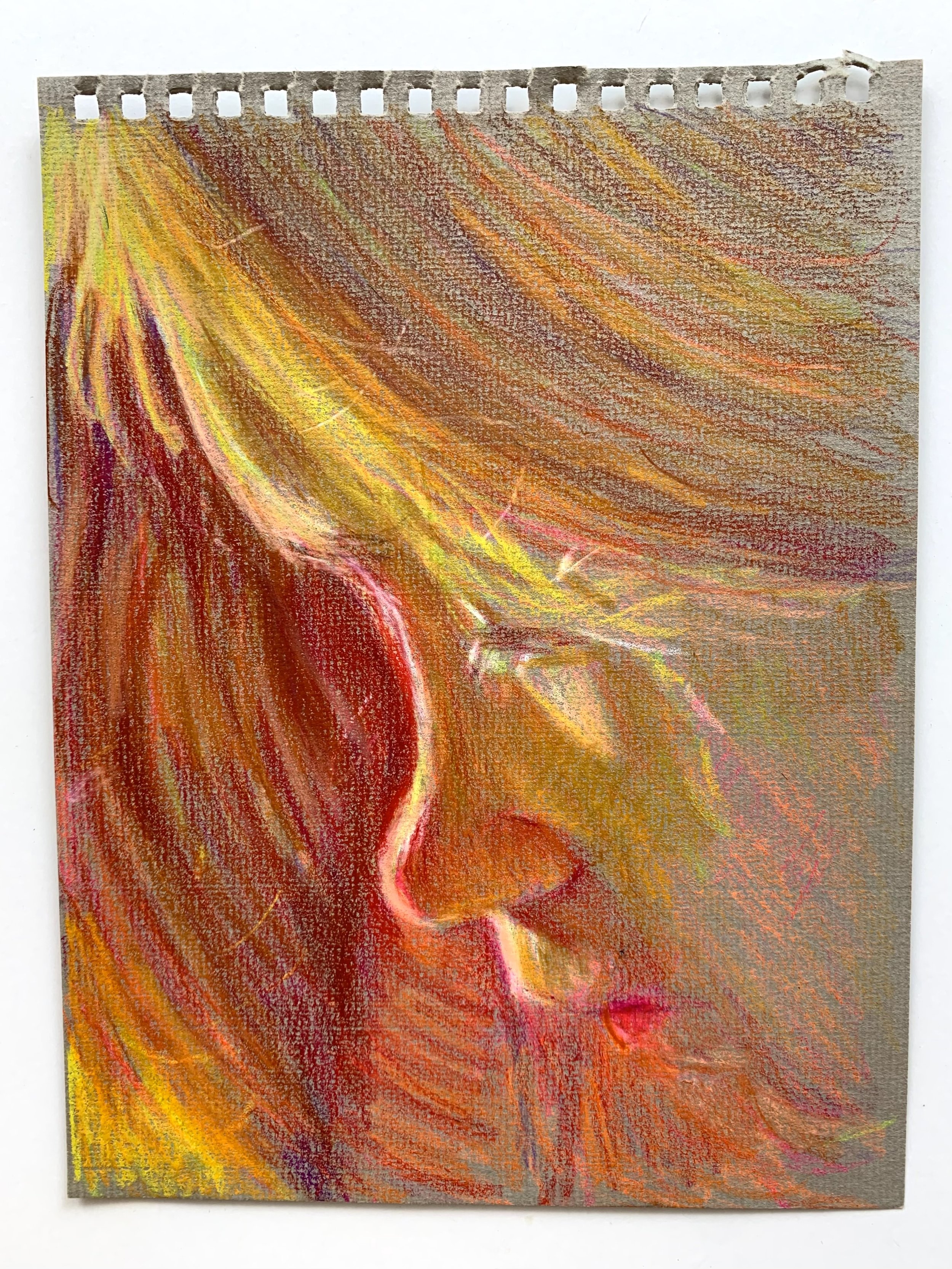  Syd, 2022  Prismacolor pencil and Caran d’ache crayon on toned paper  20.5 x 15.5 cm 