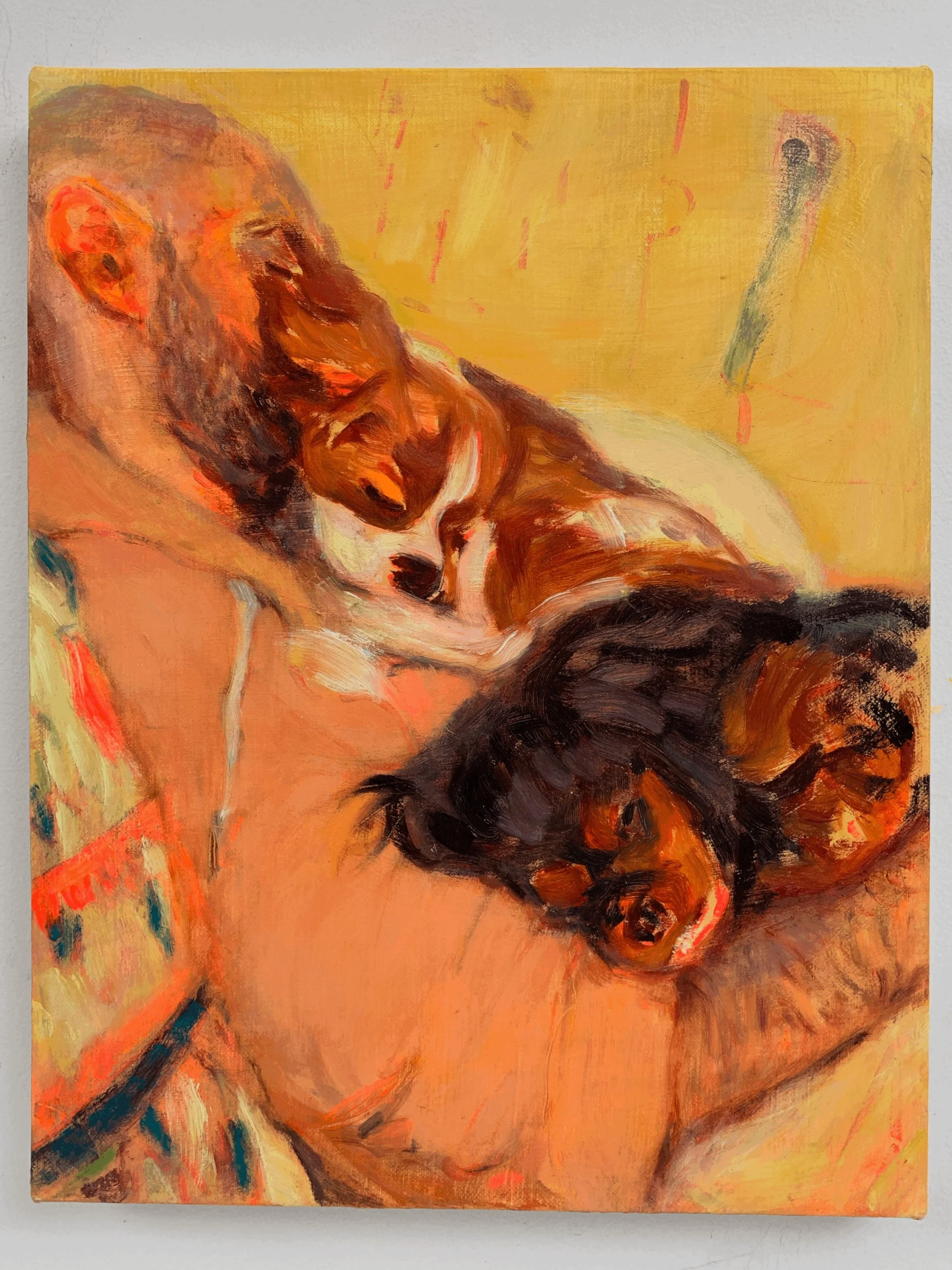Cuddle Bucket , 2022 Oil on linen 14 x 11 inches