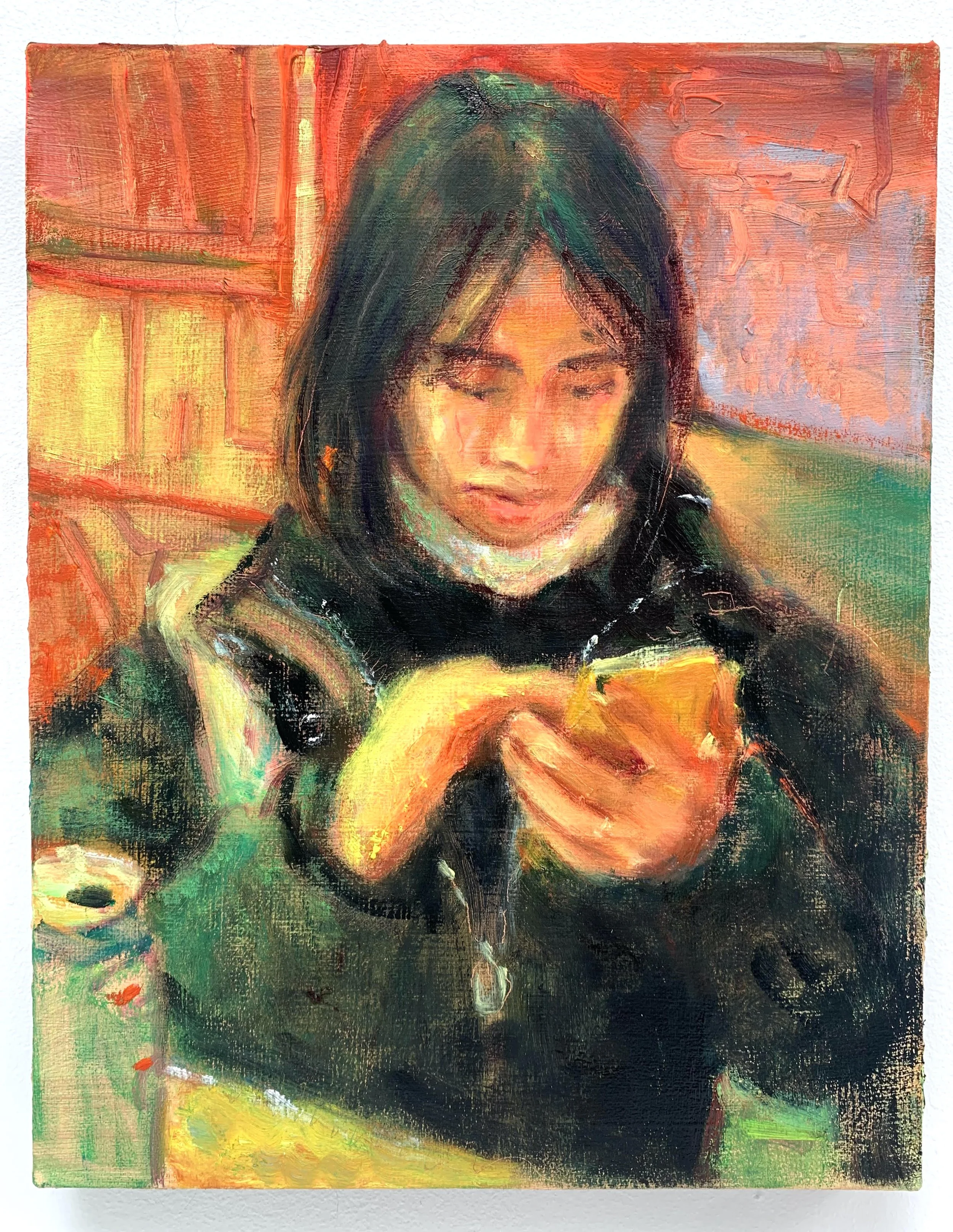 Himeka , 2023 Oil on linen 14 × 11 inches