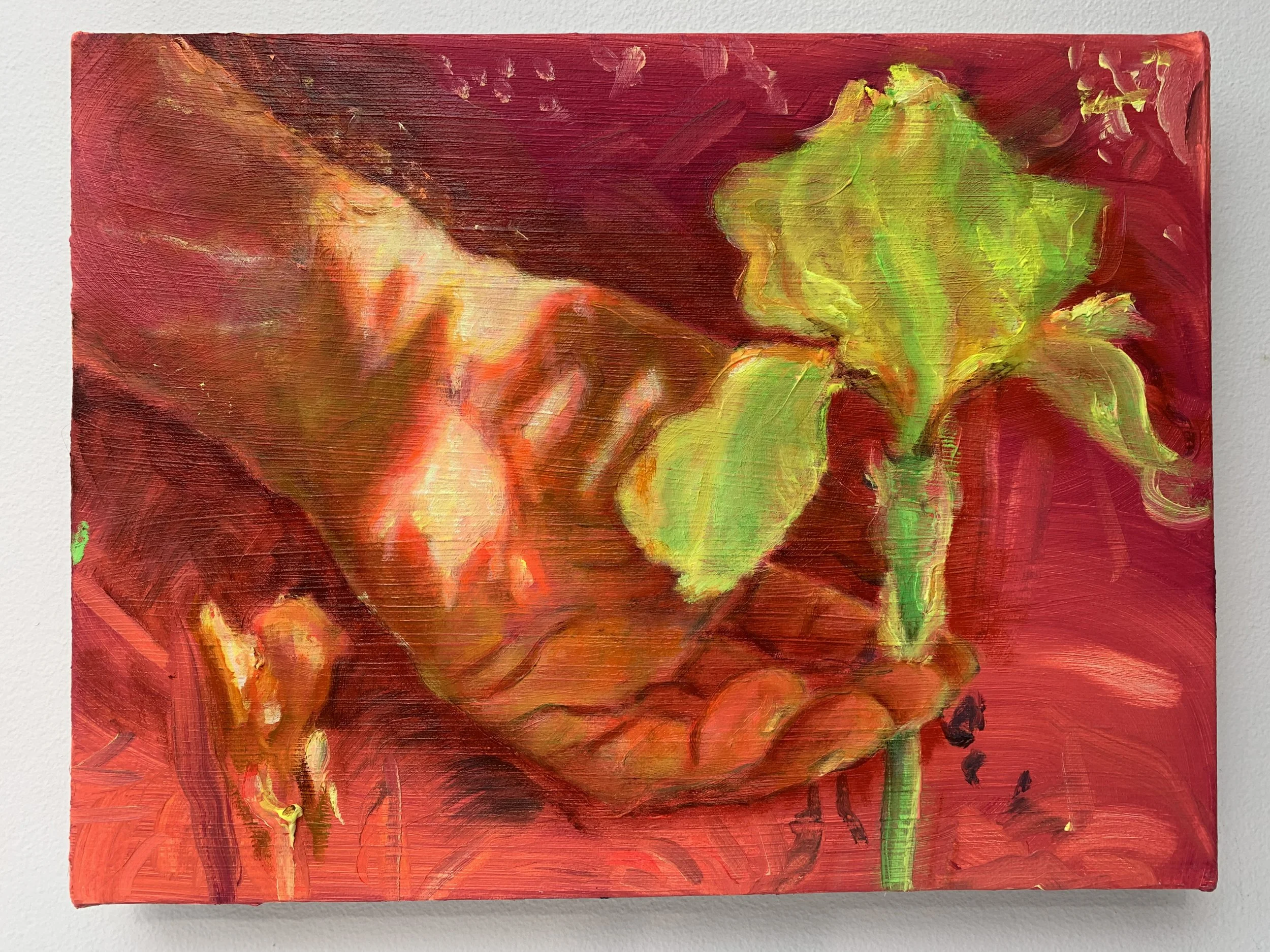 Tending , 2024 Oil on linen 9 × 12 inches