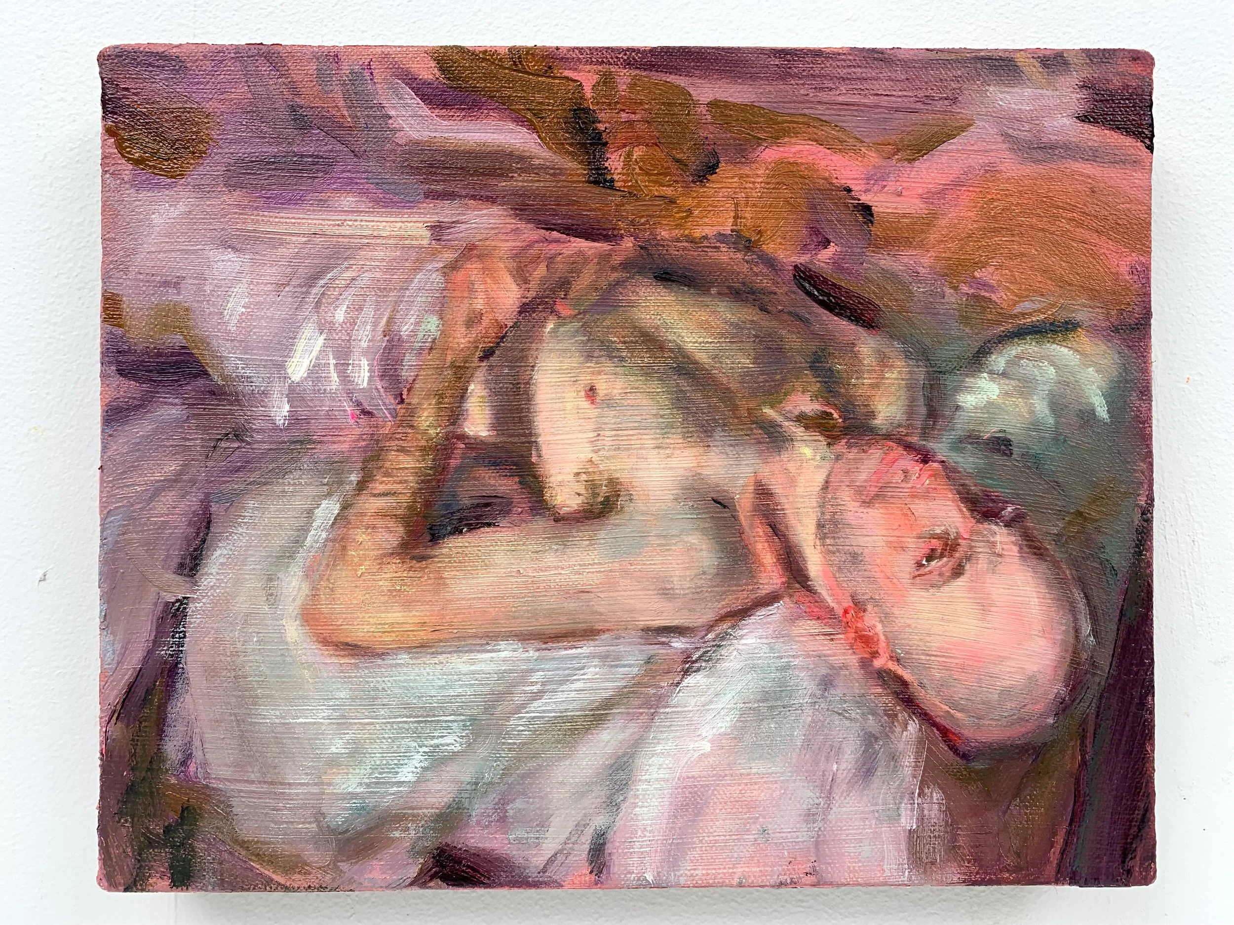 Morning in the Catskills , 2024 Oil on linen 8 × 10 inches