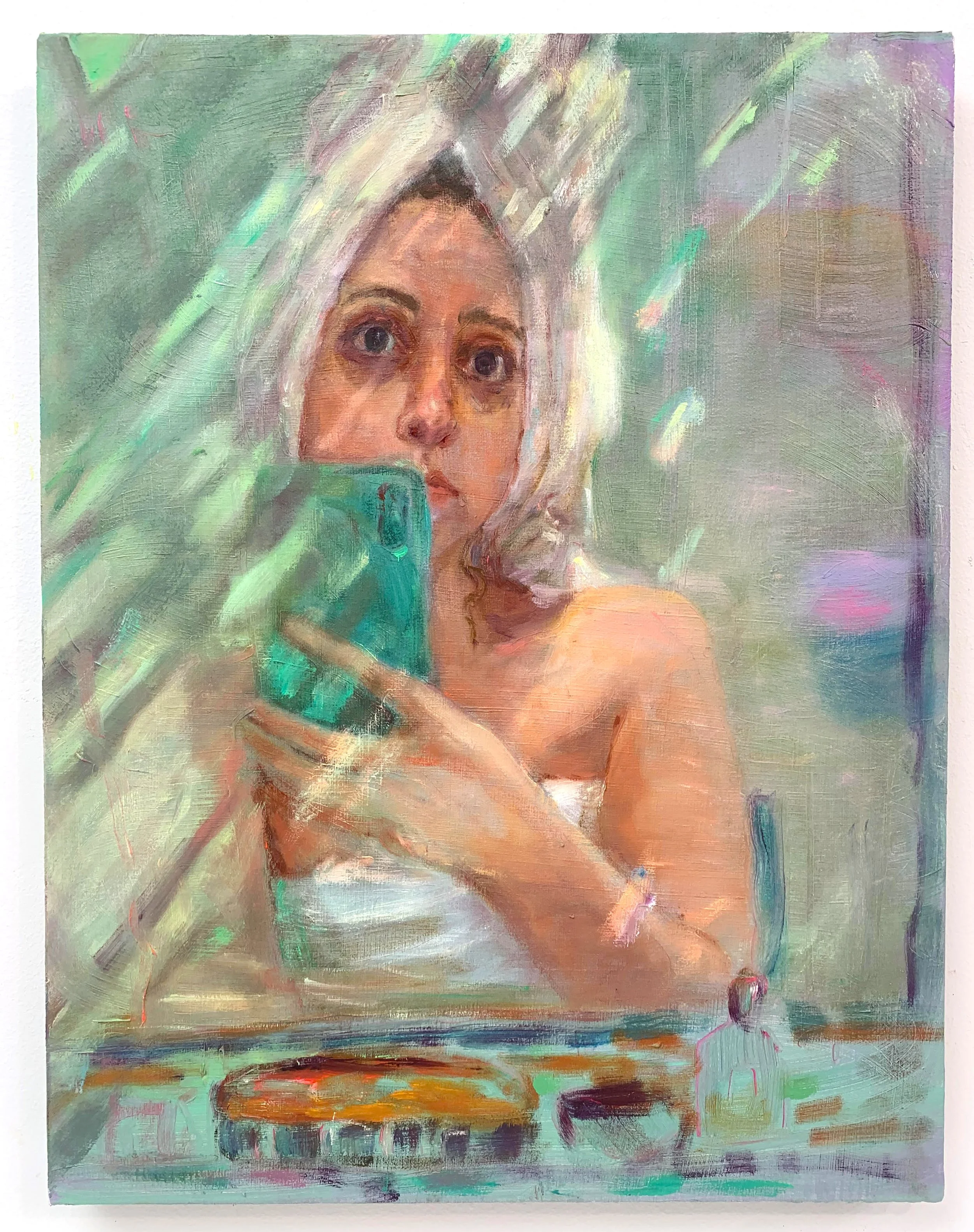 For the Year 2000, 2024 Oil on linen 18 × 14 inches