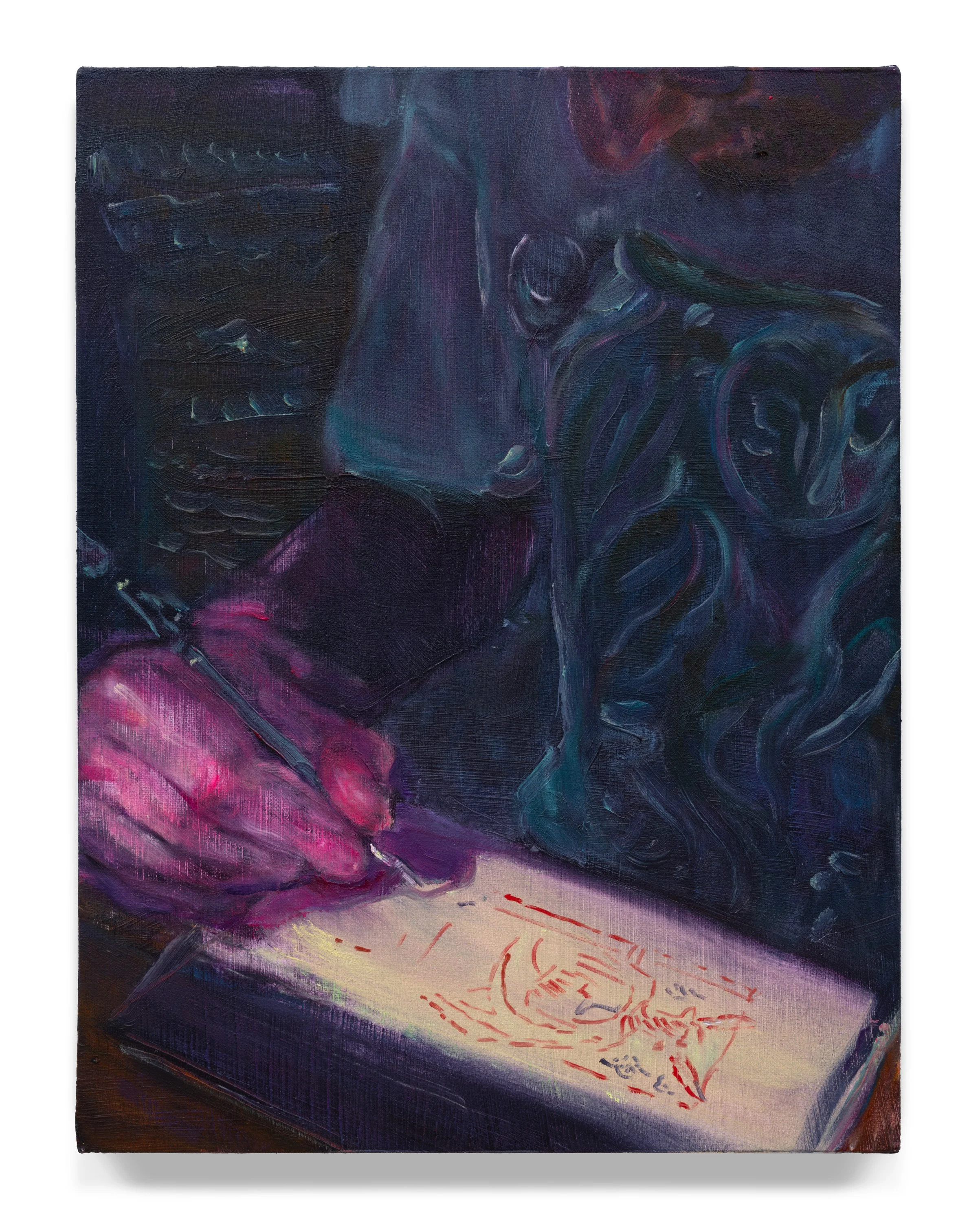 Ritual , 2024  Oil on linen  16 × 12 inches