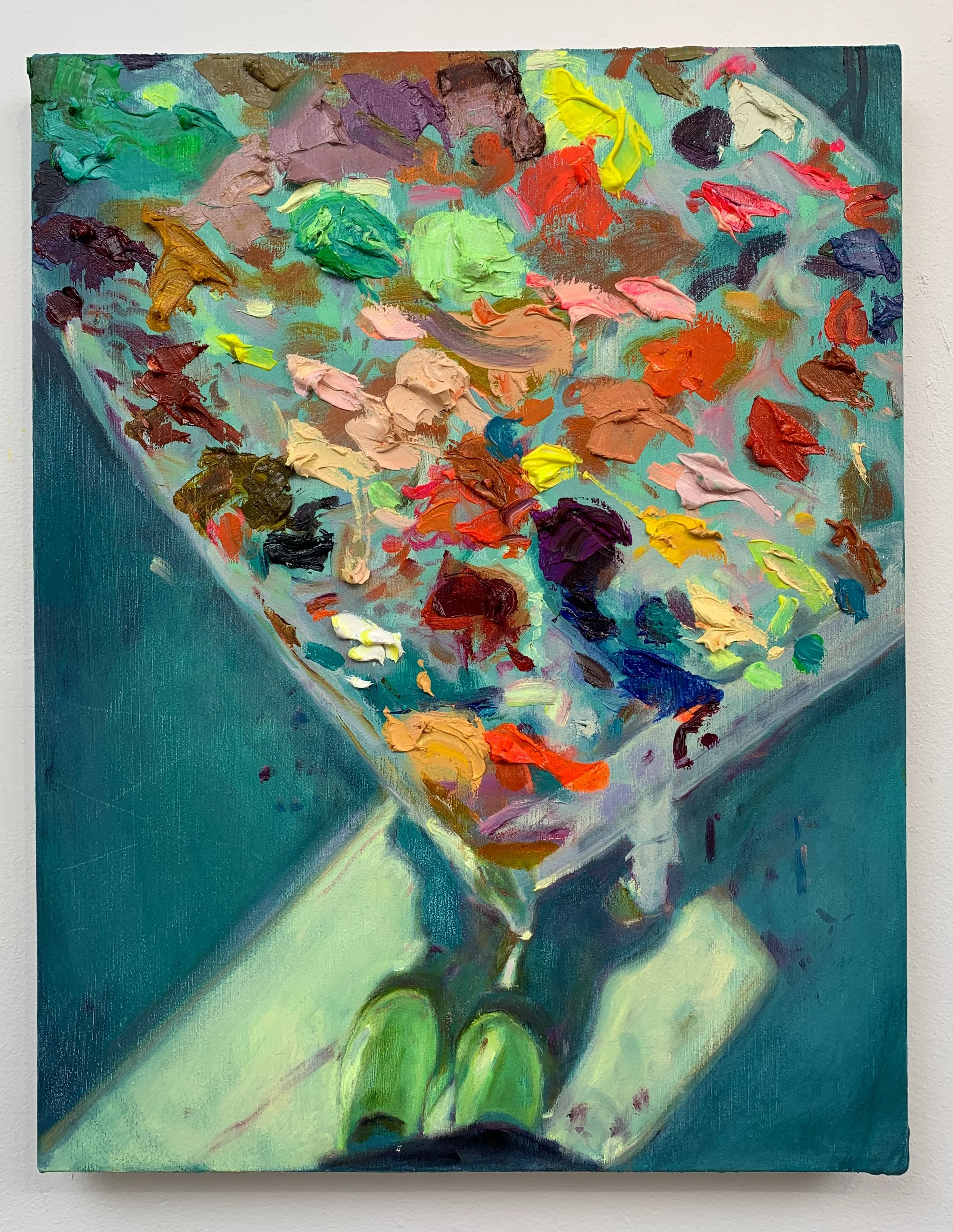 Palette Love , 2023 Oil on linen 18 × 14 inches