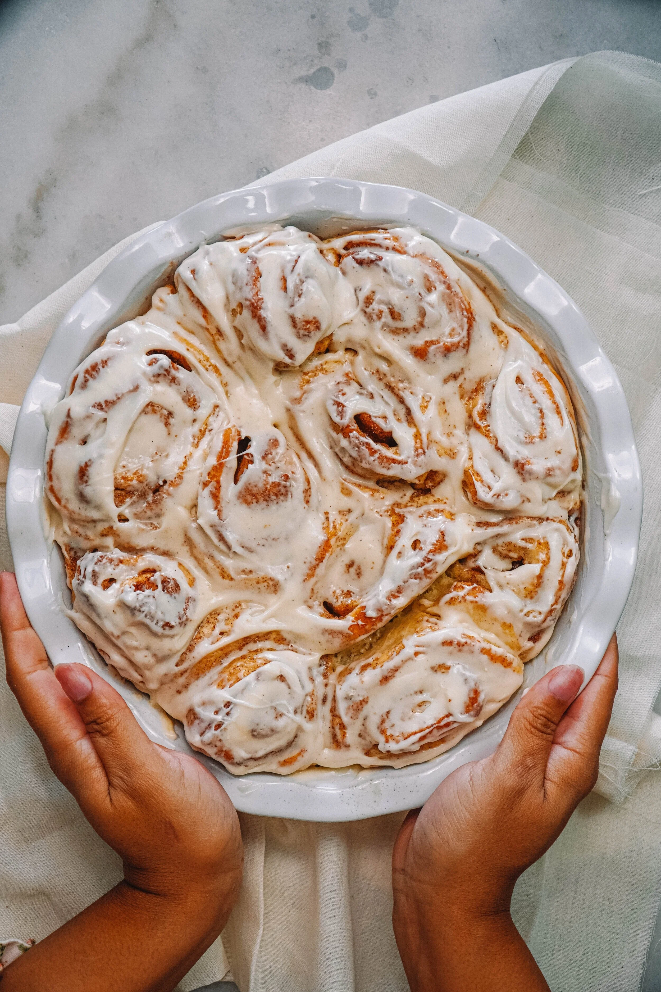 Vegan Cinnamon Rolls with Cream Cheese Icing