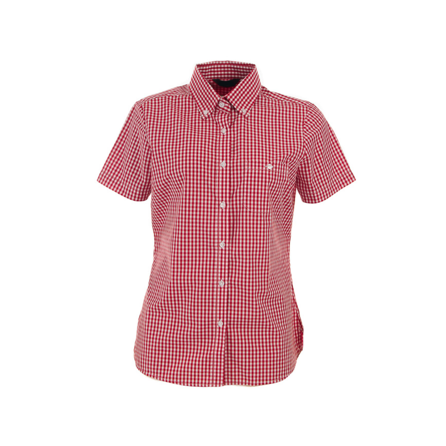 KE-ID-W47 - Ladies Short Sleeve Gingham Shirt — KE APPAREL