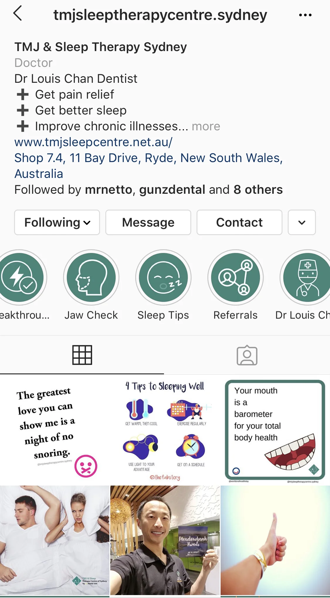 TMJ Sleep Therapy Centre Sydney