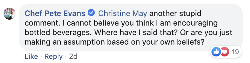 4B. Pete Evans stating another stupid comment in response to Christine’s comments in Fig. 4A