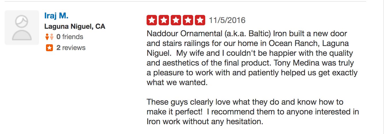 Naddour's Custom Metalworks & Baltic Iron Doors YELP Reviews & Testimonials Custom Design Iron Doors and Railings 4-min.png